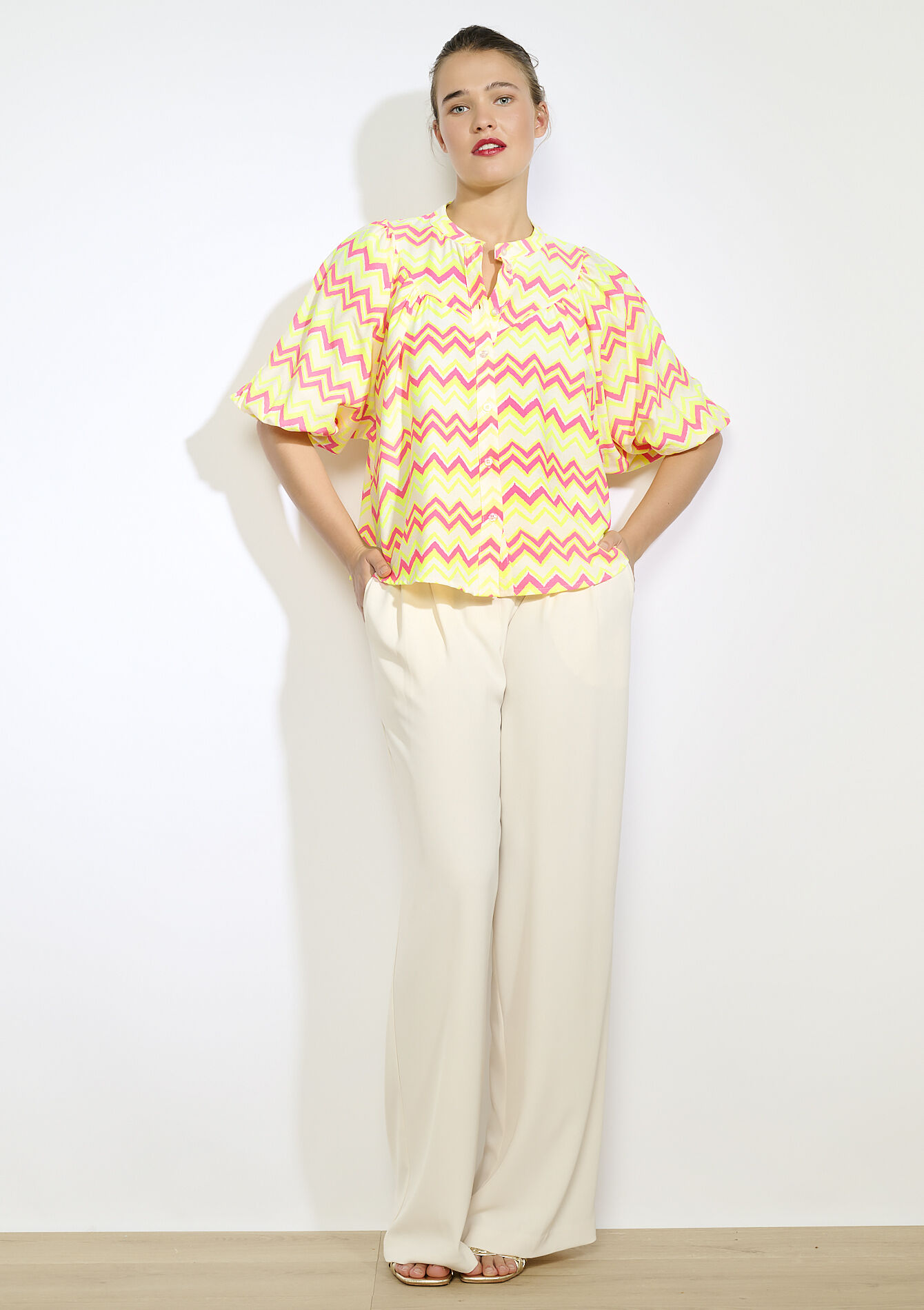 Chemisier fluide imprimé - OFFWHITE - 05702893_1001