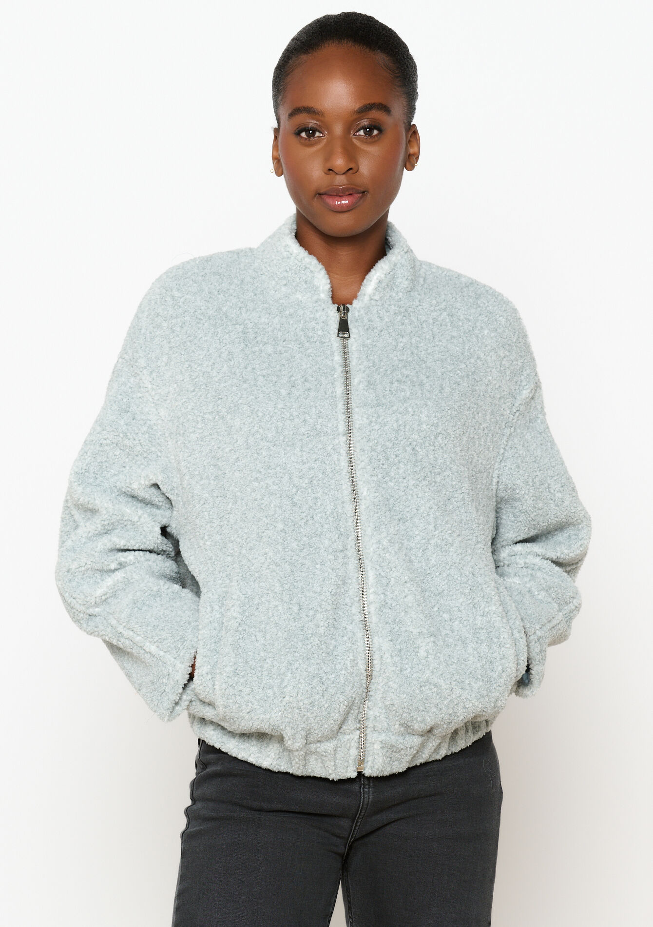 Bomberjas is teddy stof, Bomberjas is teddy stof - LT GREY - 23000694_2574