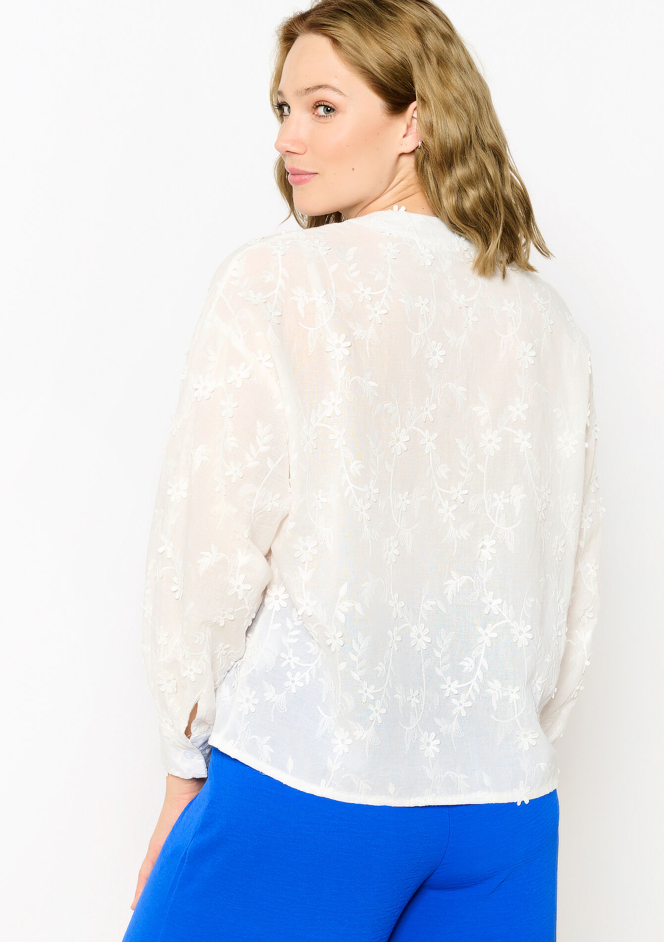Geborduurde blouse - OPTICAL WHITE - 05702527_1019