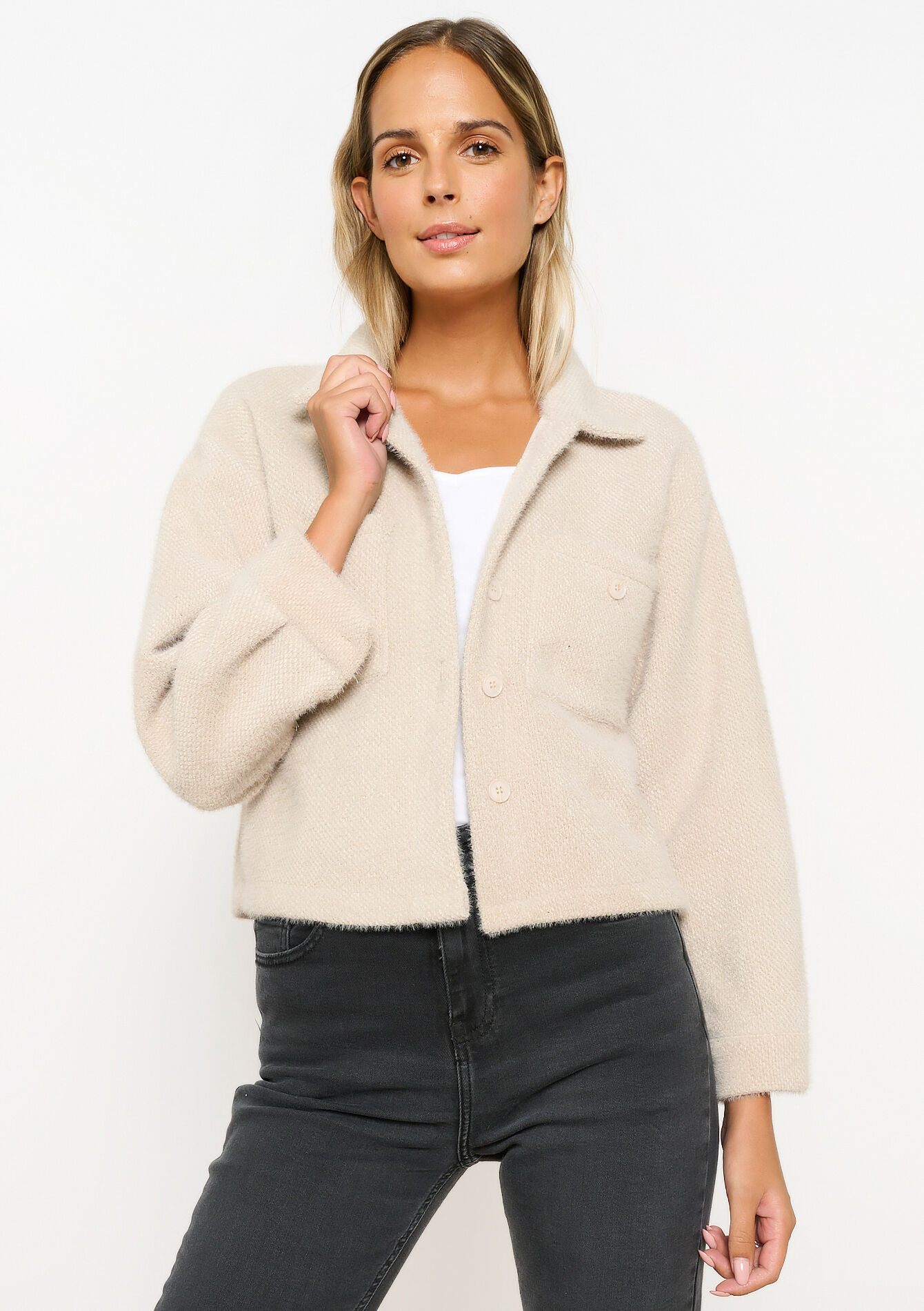 Zacht jasje met zakken, Zacht jasje met zakken - LT BEIGE - 09100950_2527