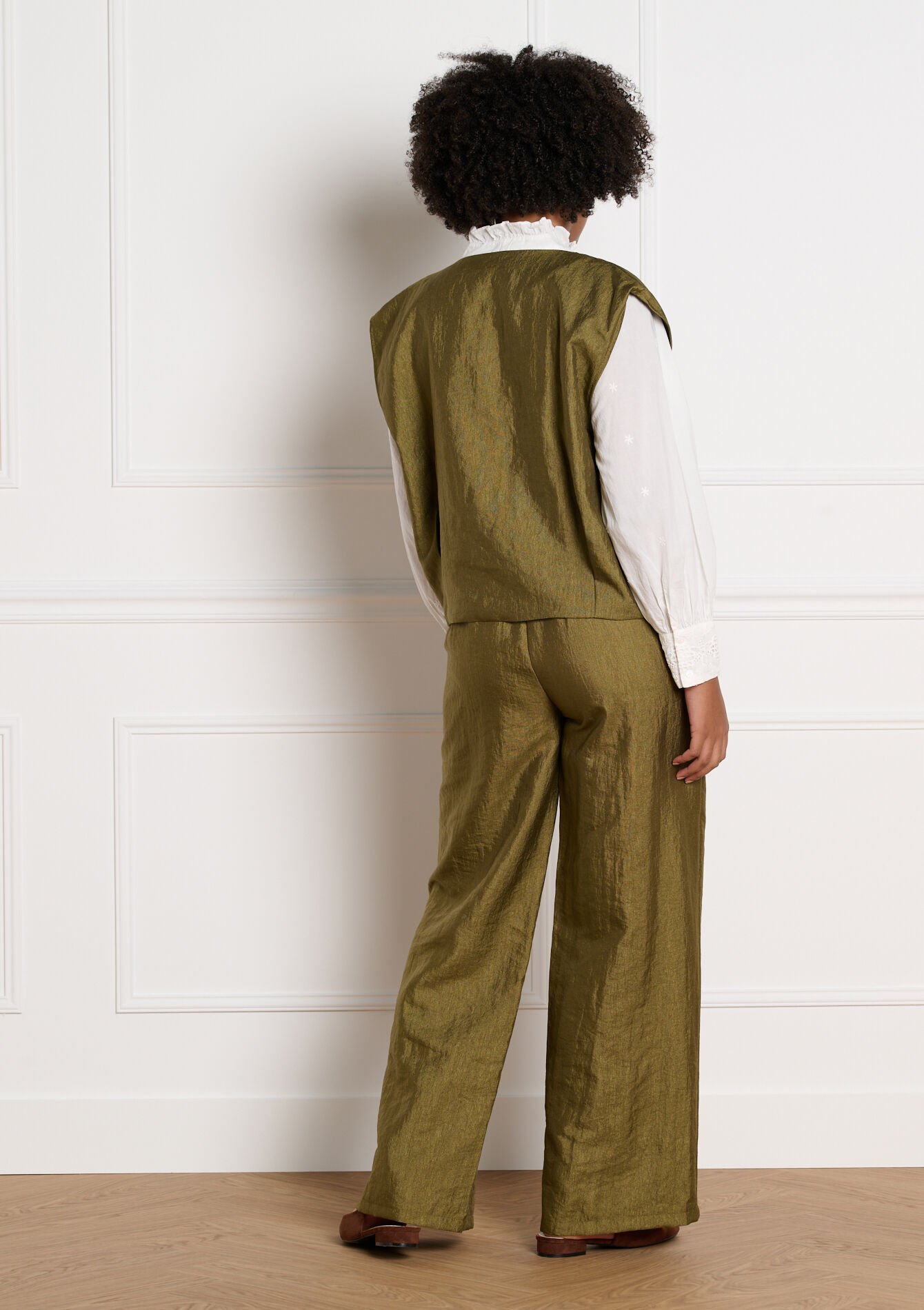 Pantalon ample décontracté - GREEN MOSS - 06601123_4504