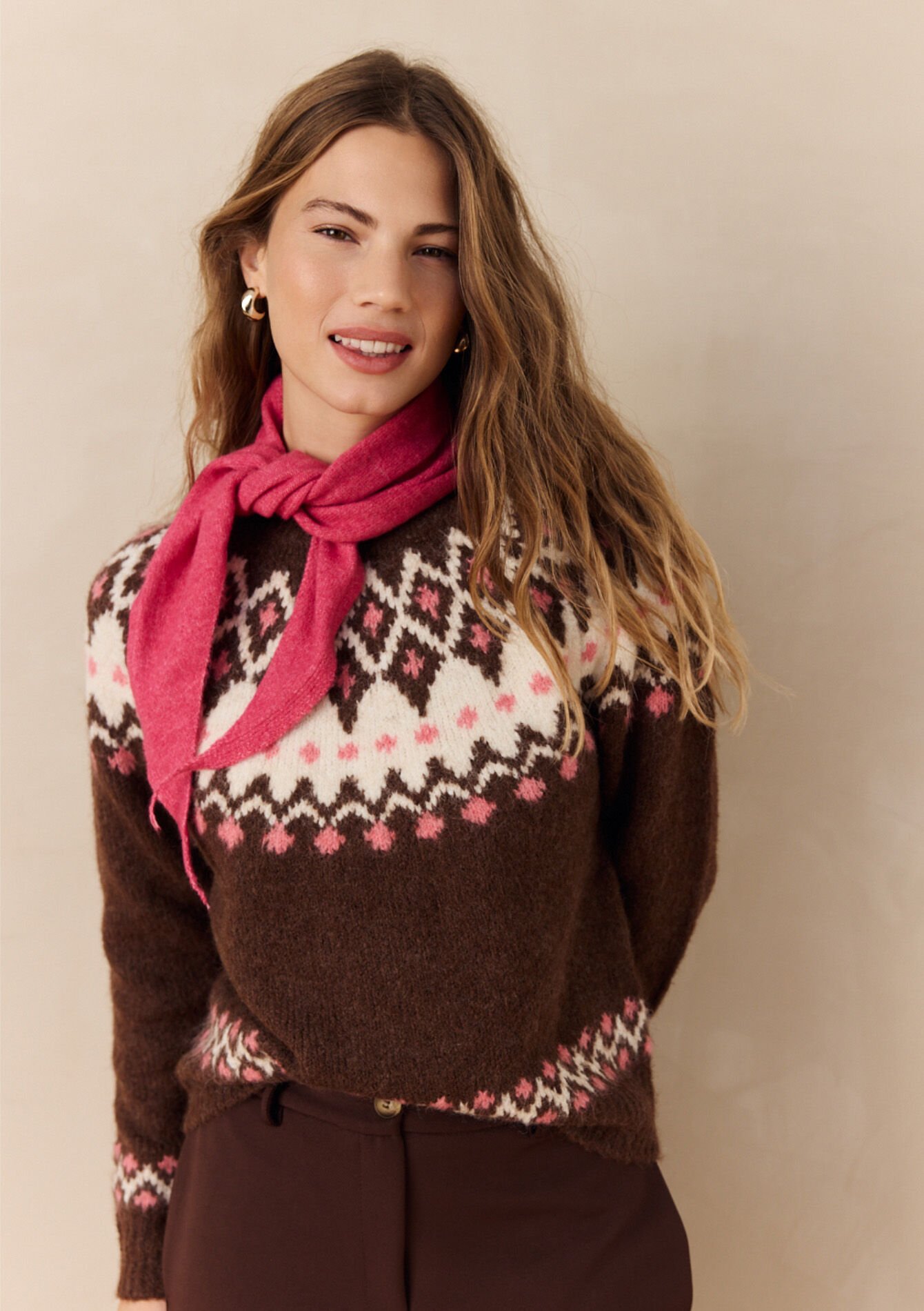 Pull jacquard doux, Pull jacquard doux, , back