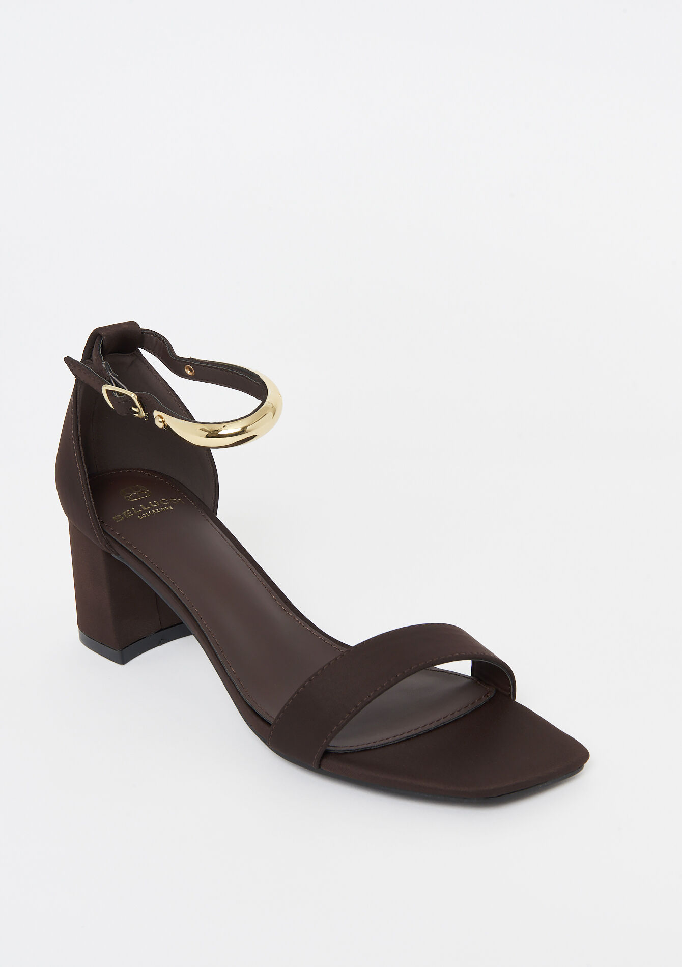 Sandalen met gouden bandje - BROWN COFFEE - 13000847_3717