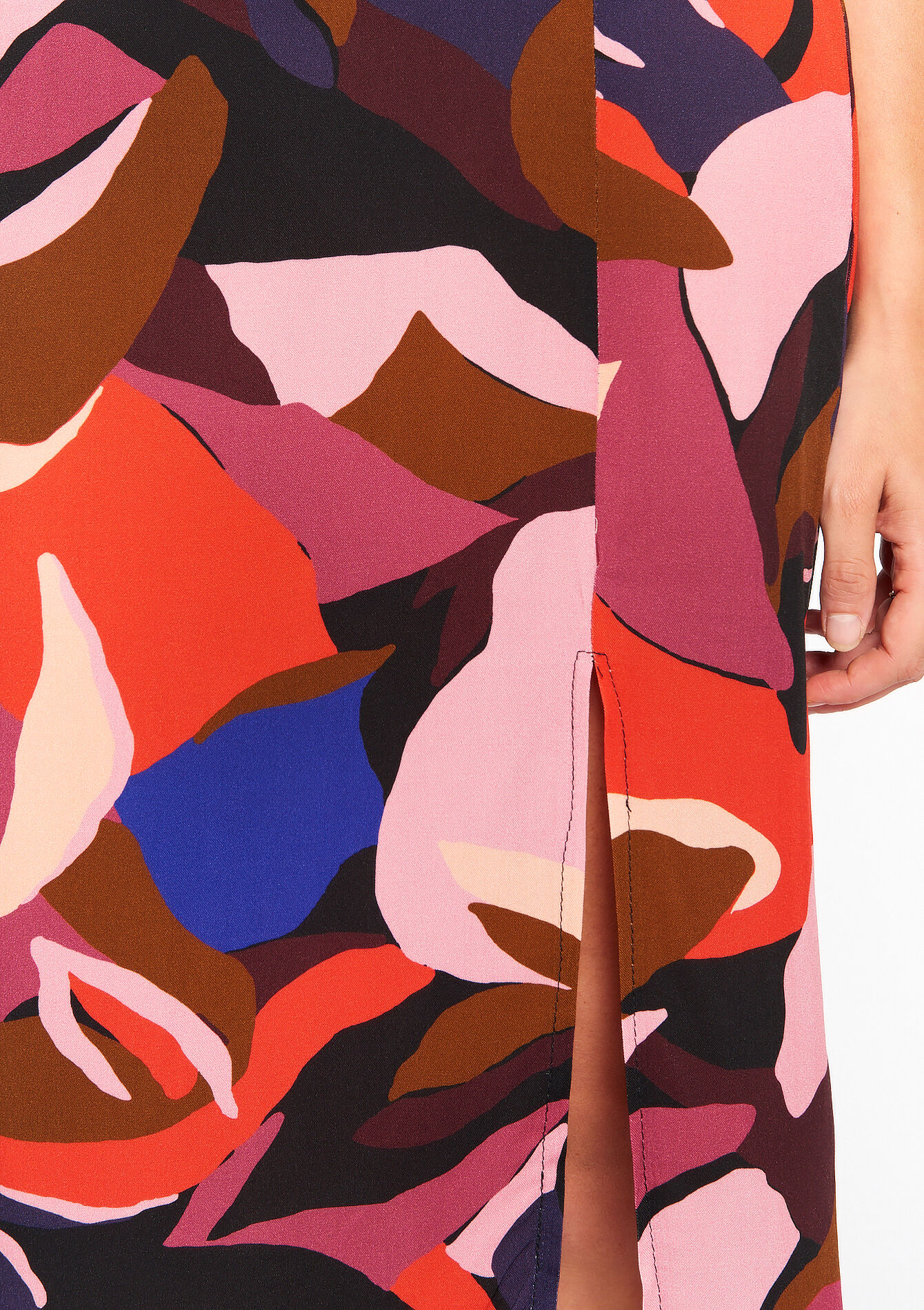 Midi skirt with graphic print - VIOLINE - 07101160_2576