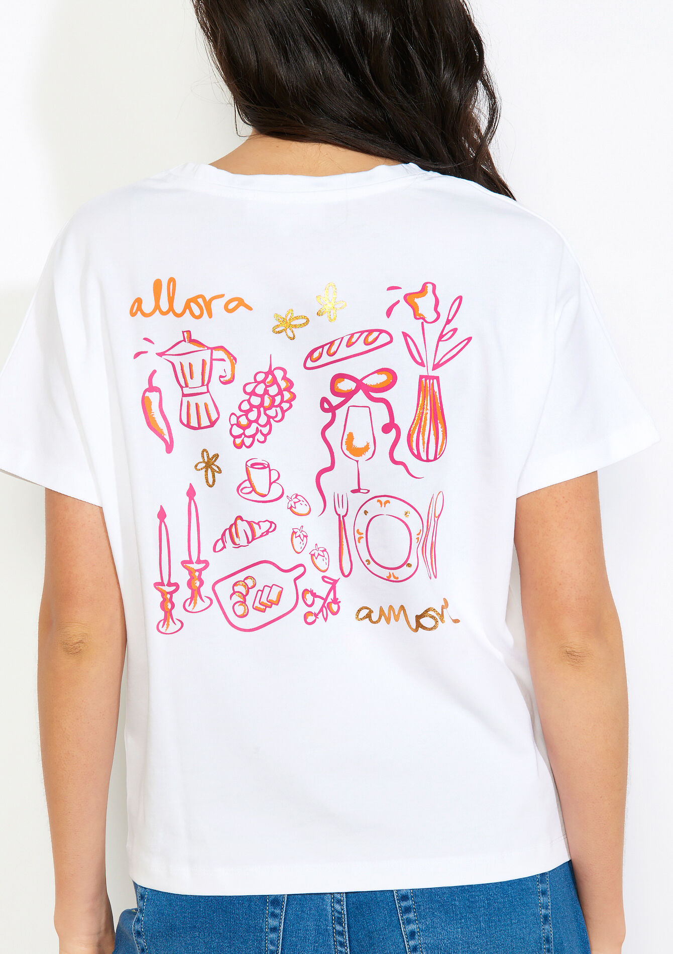 Retro illustration tee - OFFWHITE - 02301954