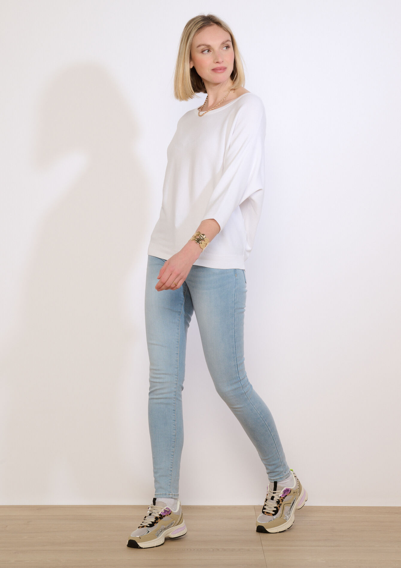 Relaxed boat-neck knit - OFFWHITE - 04007018