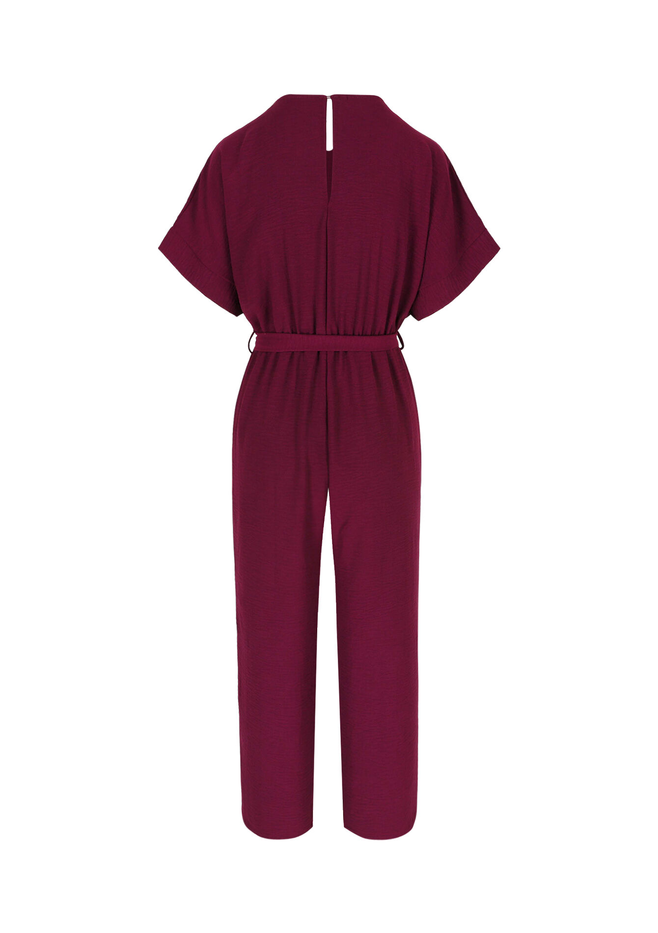 Losvallende wikkel jumpsuit - AUBERGINE - 06004652_1537
