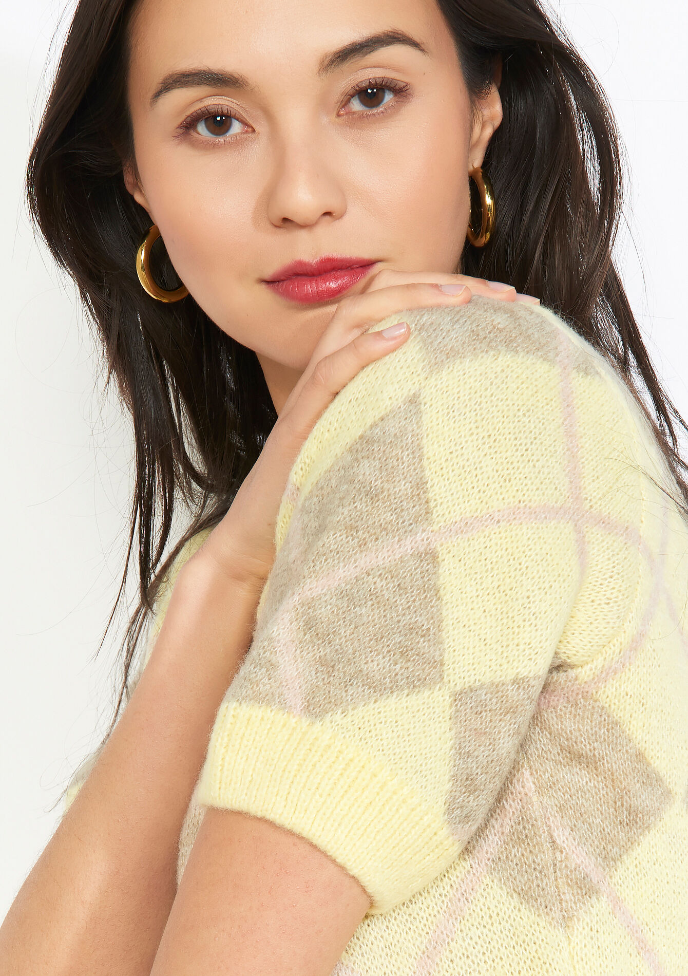 Zachte ruitjestrui, Zachte ruitjestrui - YELLOW PASTEL - 04007200_5004