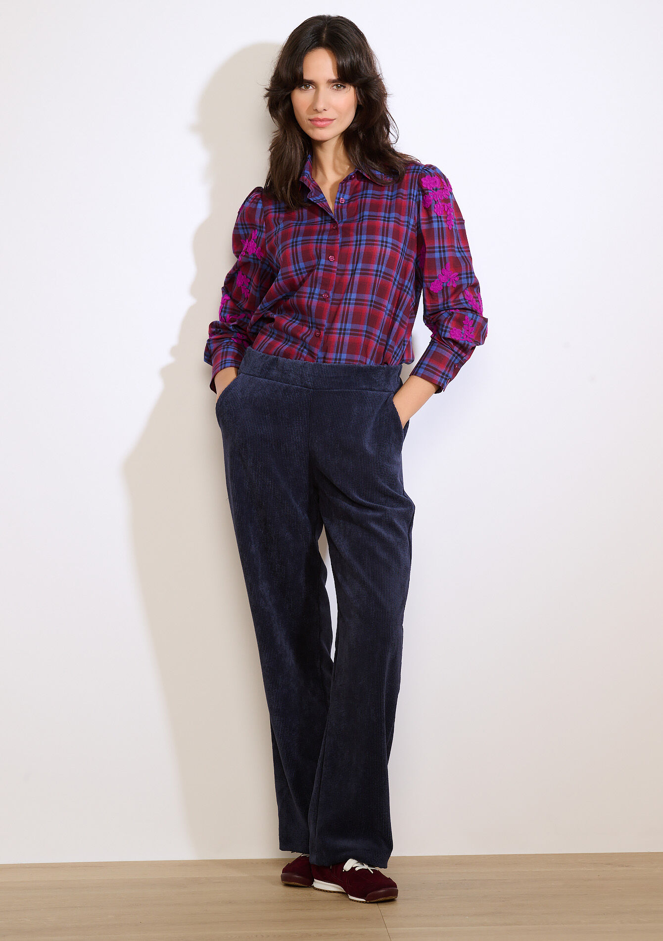 Corduroy broek met rechte snit, Corduroy broek met rechte snit - NAVY BASIC - 06601082_2723