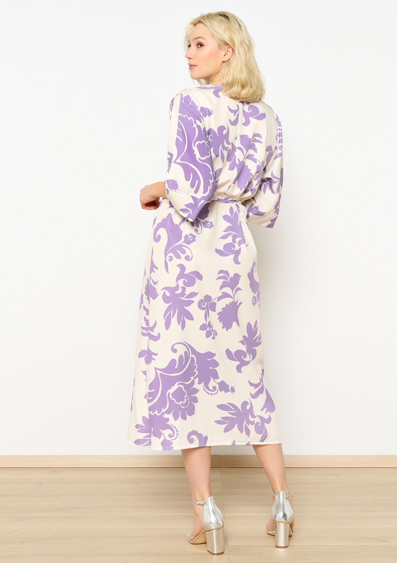 Robe longue style caftan, Robe longue style caftan - PASTEL LILAC - 1100185