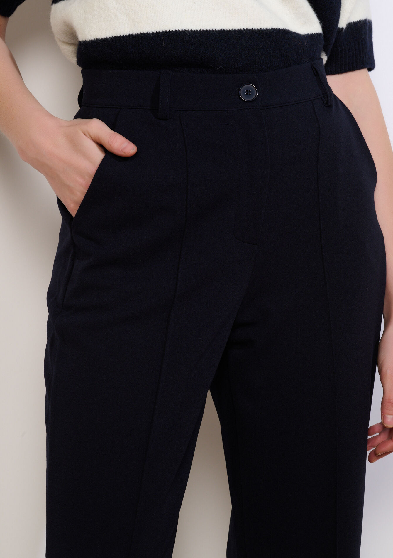 Rechte elegante broek - NAVY BASIC - 06100788_2723