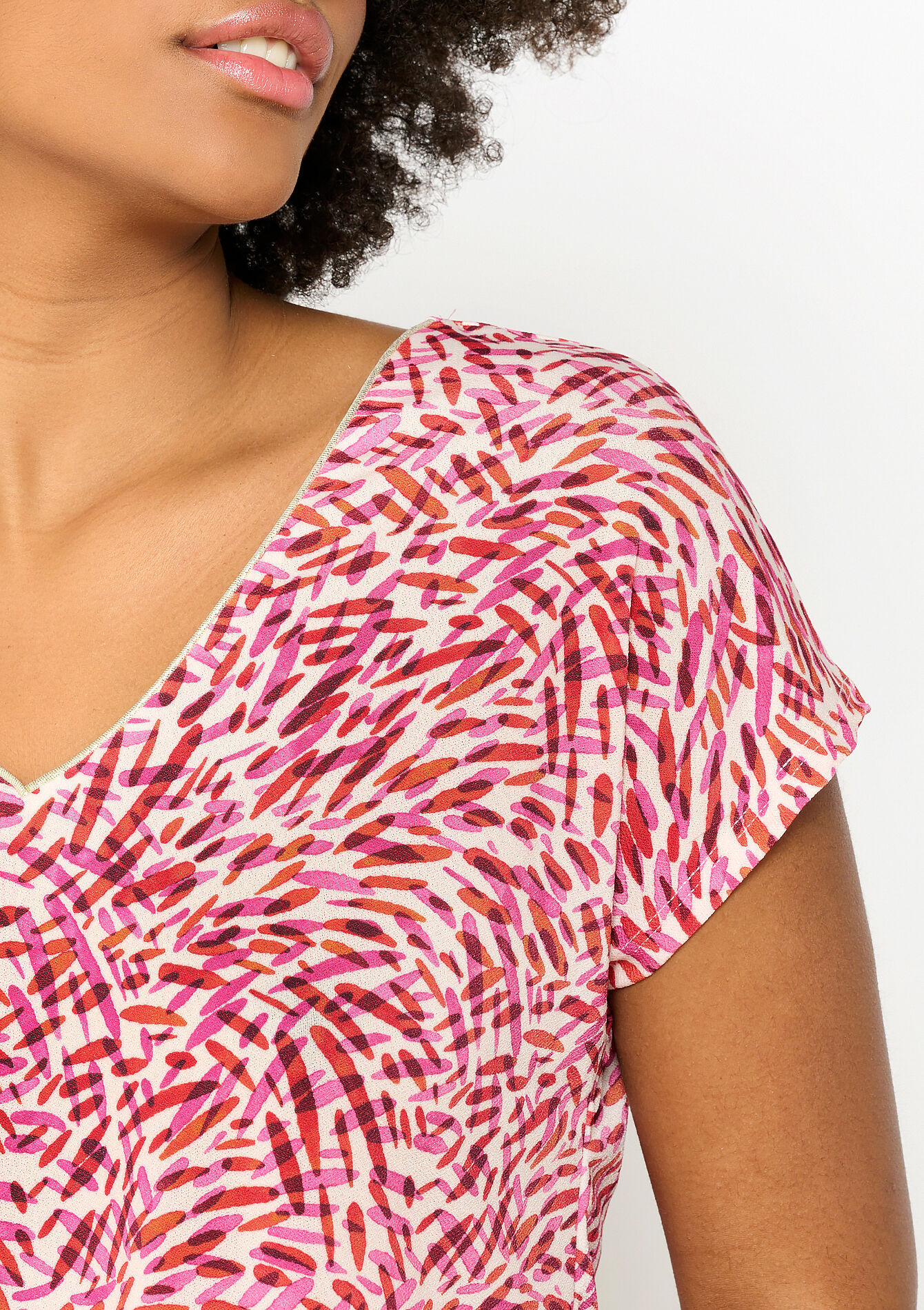 T-shirt with print, T-shirt with print - RED FRAMBOISE - 02301573_1496