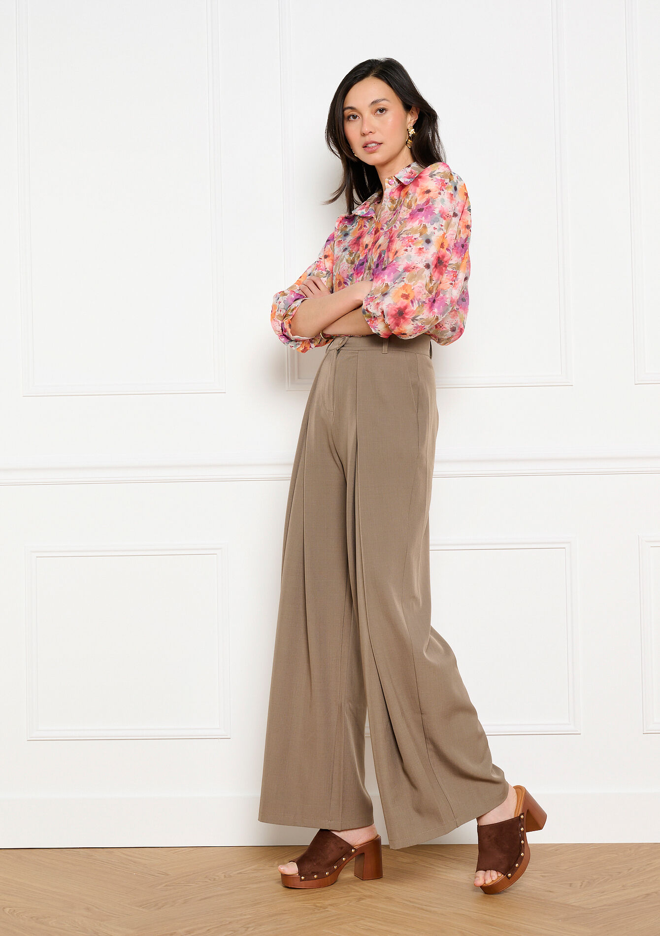 Blouse fluide imprimée - ORANGE SPICY - 05703046_5555