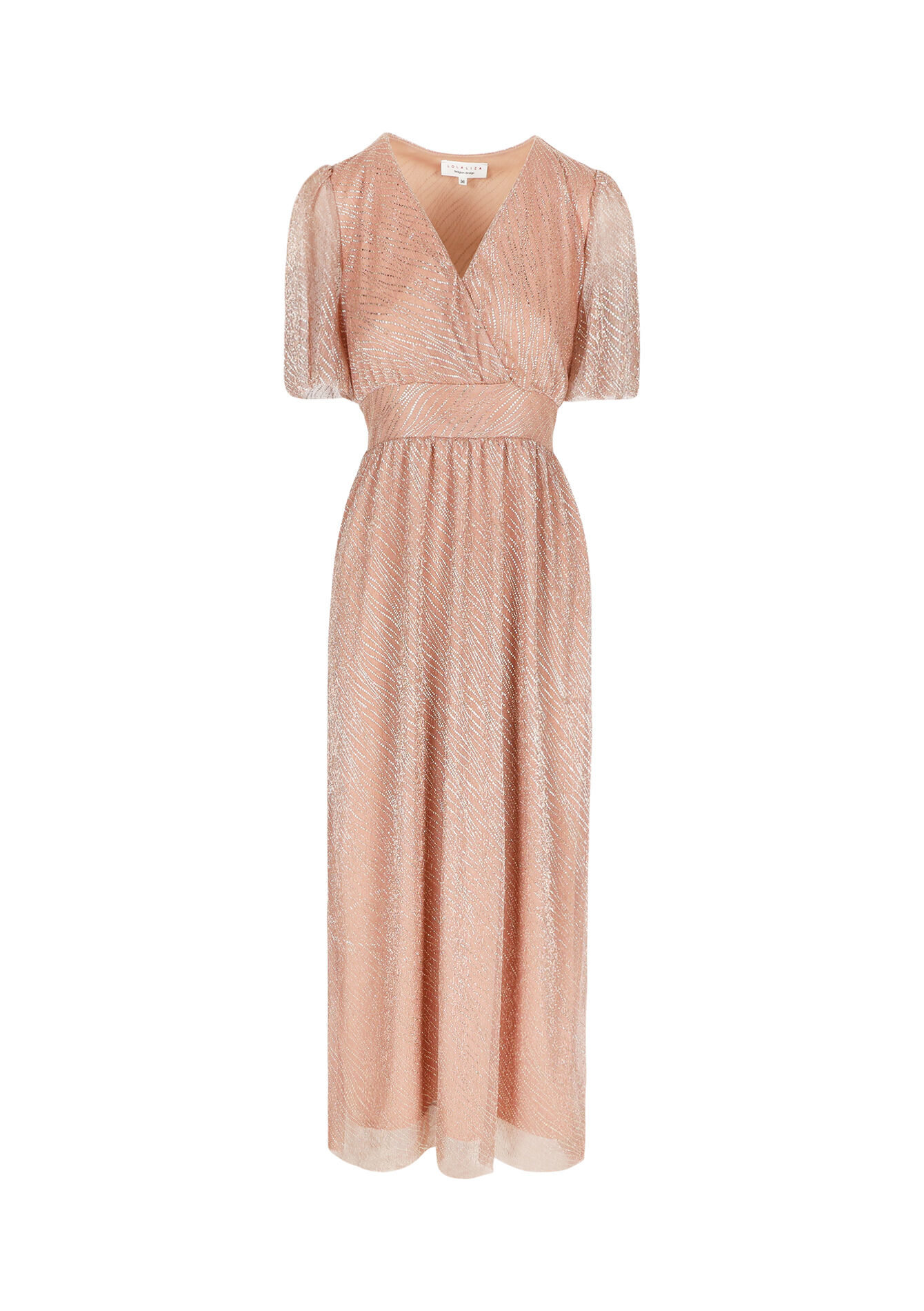 Maxi dress with butterfly sleeves, Maxi dress with butterfly sleeves - NUDE LOTUS - 08103566_4118