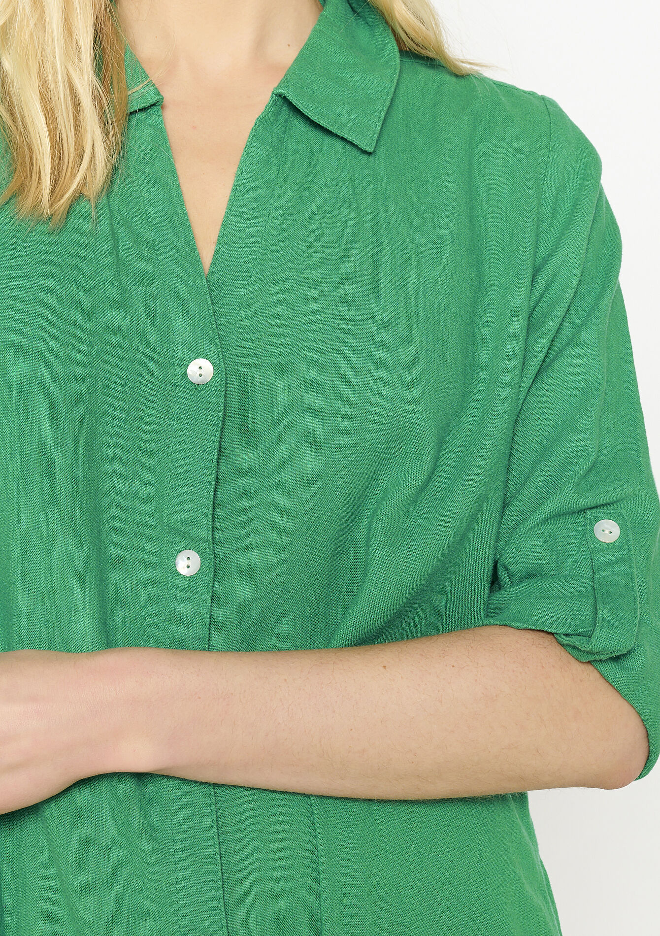 Overhemdjurk met knopen - GREEN APPLE - 08103882