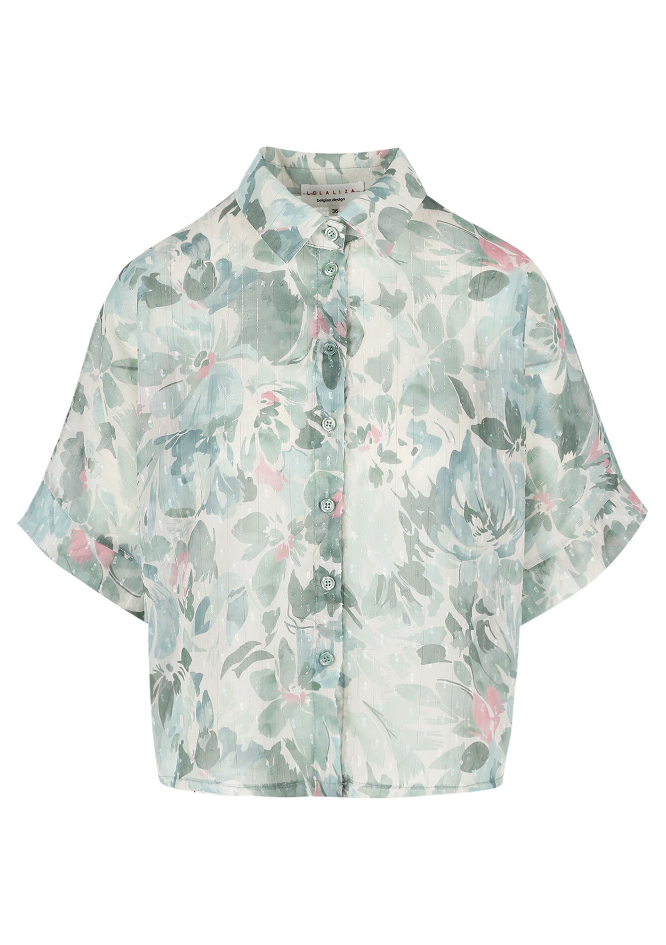 Lichtgewicht bedrukte blouse, Lichtgewicht bedrukte blouse - LIGHT GREEN PASTEL - 05702783_1822