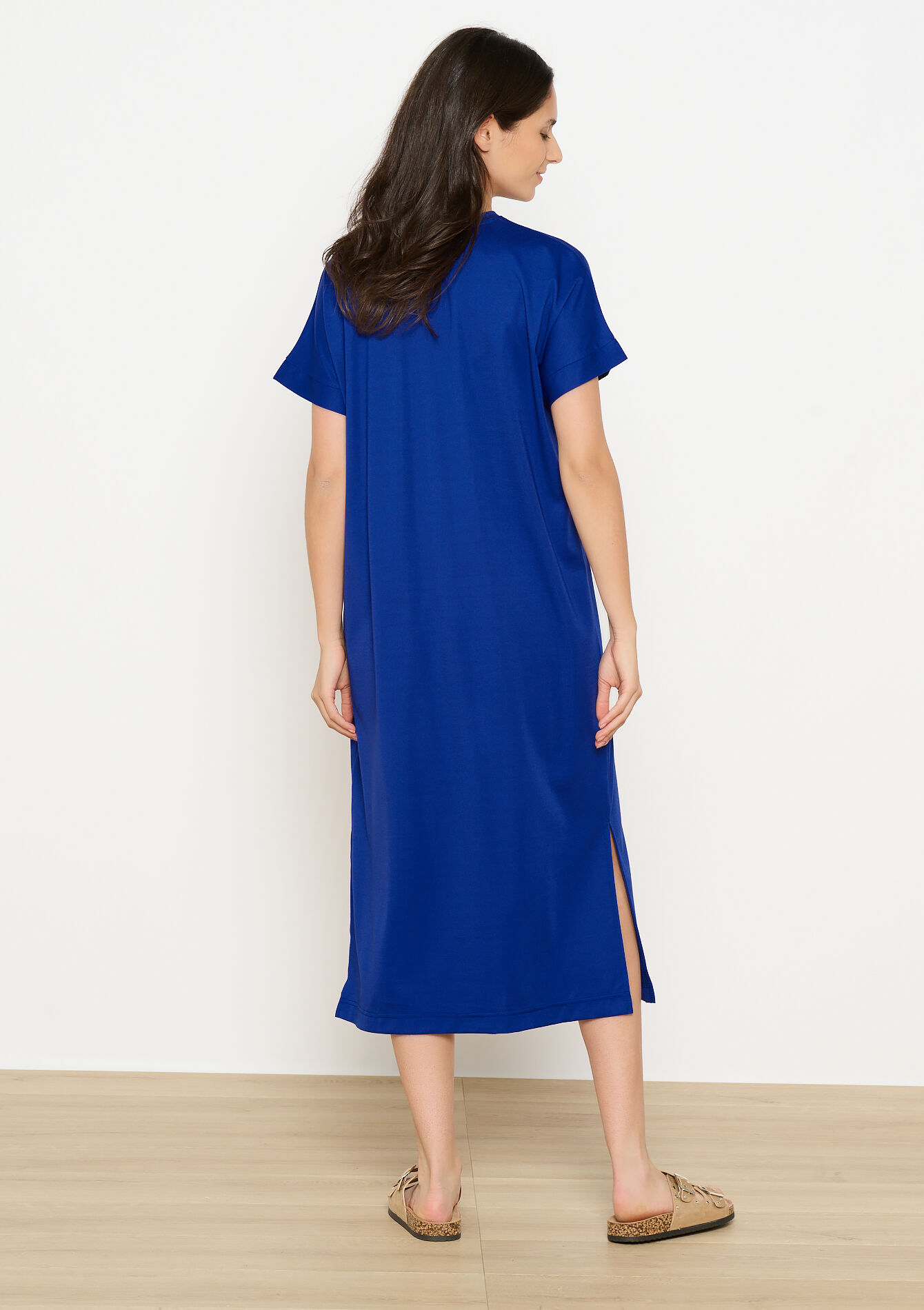 Solid midi dress, Solid midi dress - ELECTRIC BLUE - 08103950
