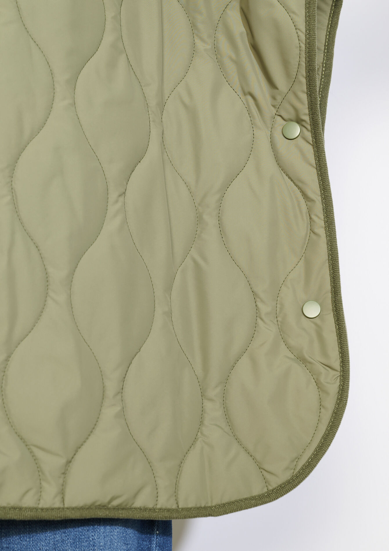 Quilted hooded poncho, Quilted hooded poncho - KHAKI FADED - 17101367_4326