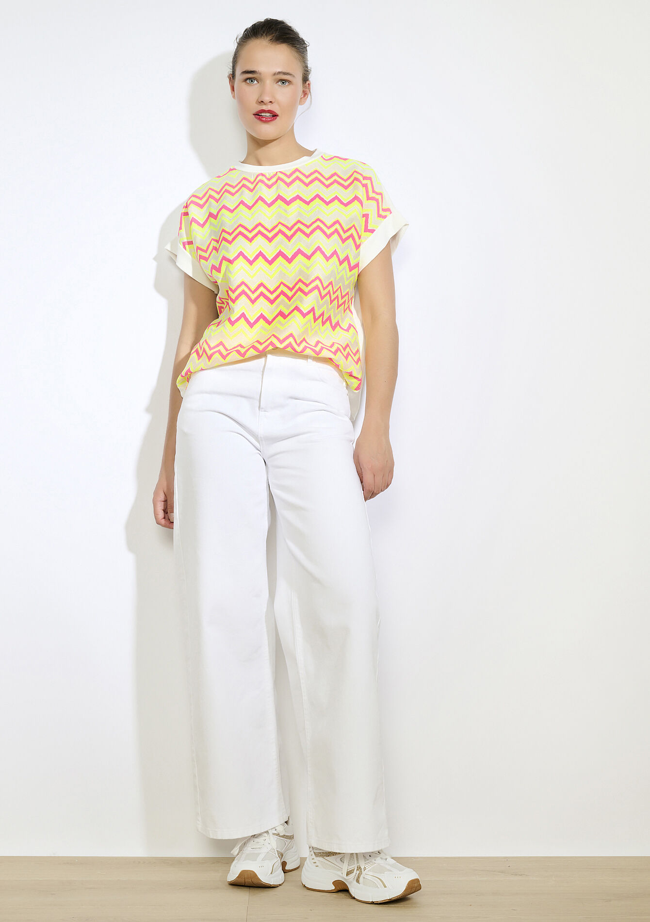 Chevron print T-shirt, Chevron print T-shirt - OFFWHITE - 02301870