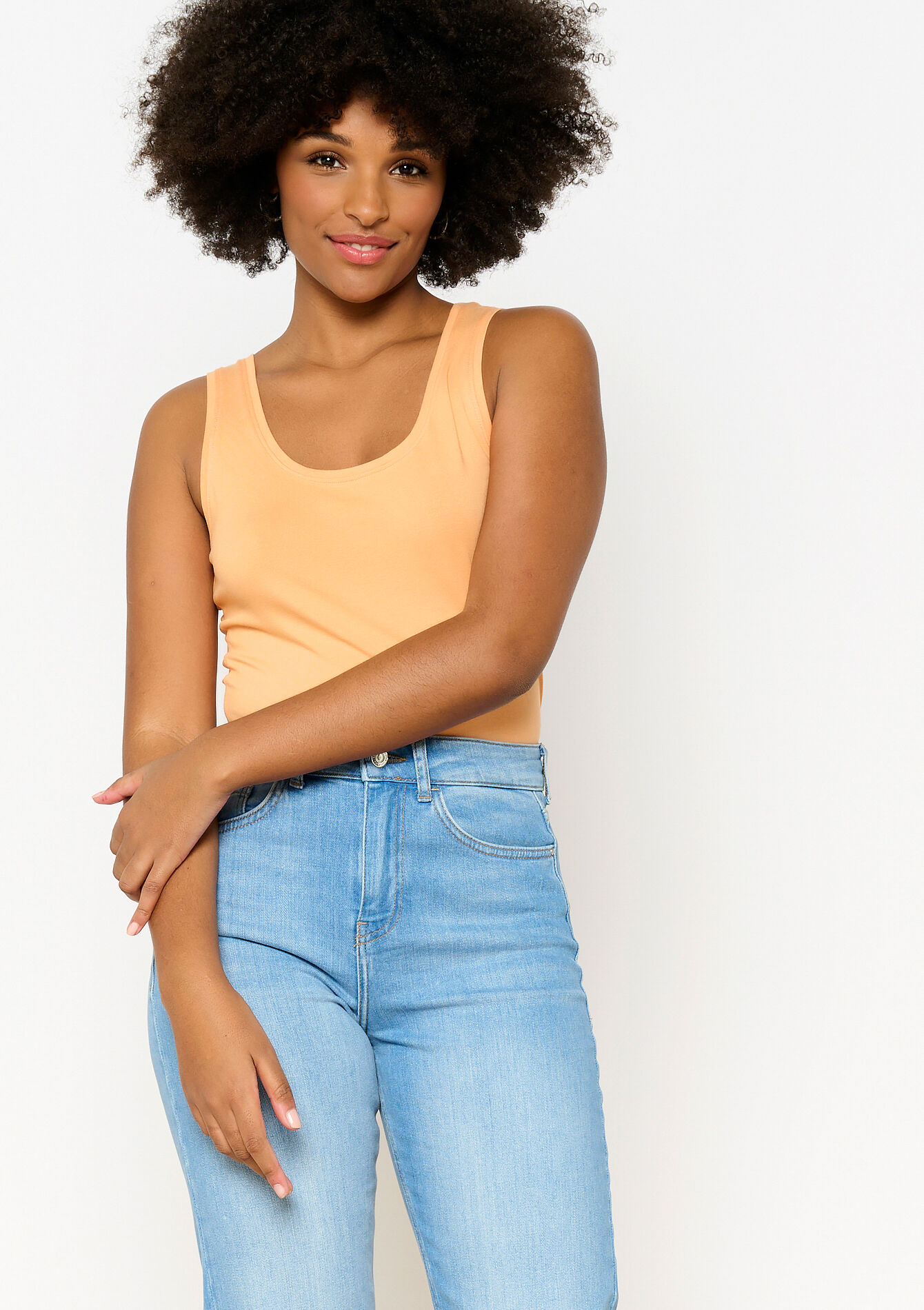 Basic top, Basic top - ORANGE PASTEL - 02200379_1267