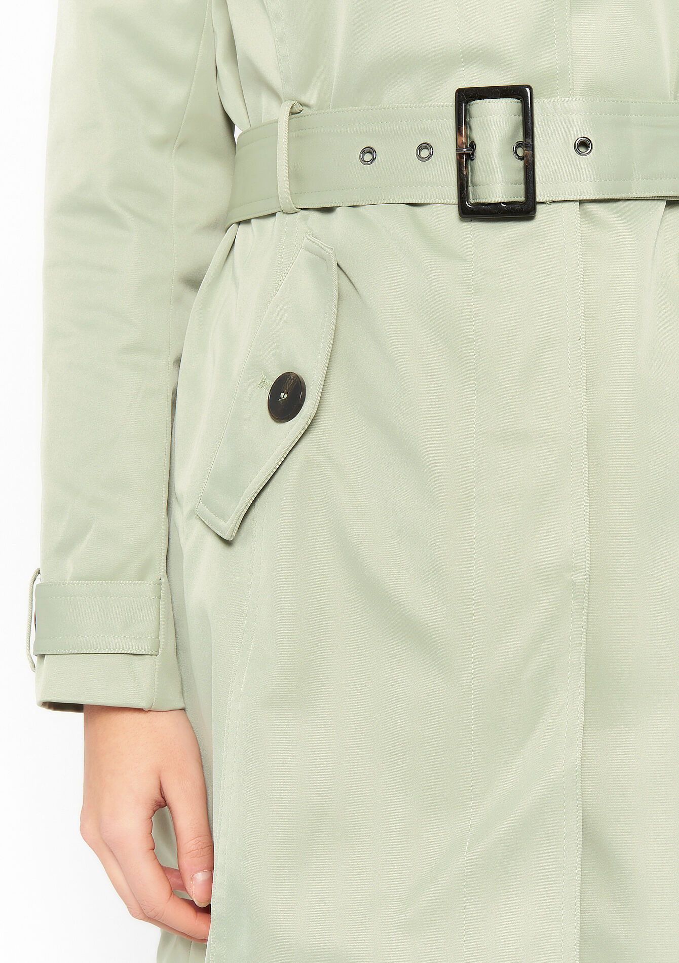 Short trench coat - KHAKI FADED - 23000557_4326