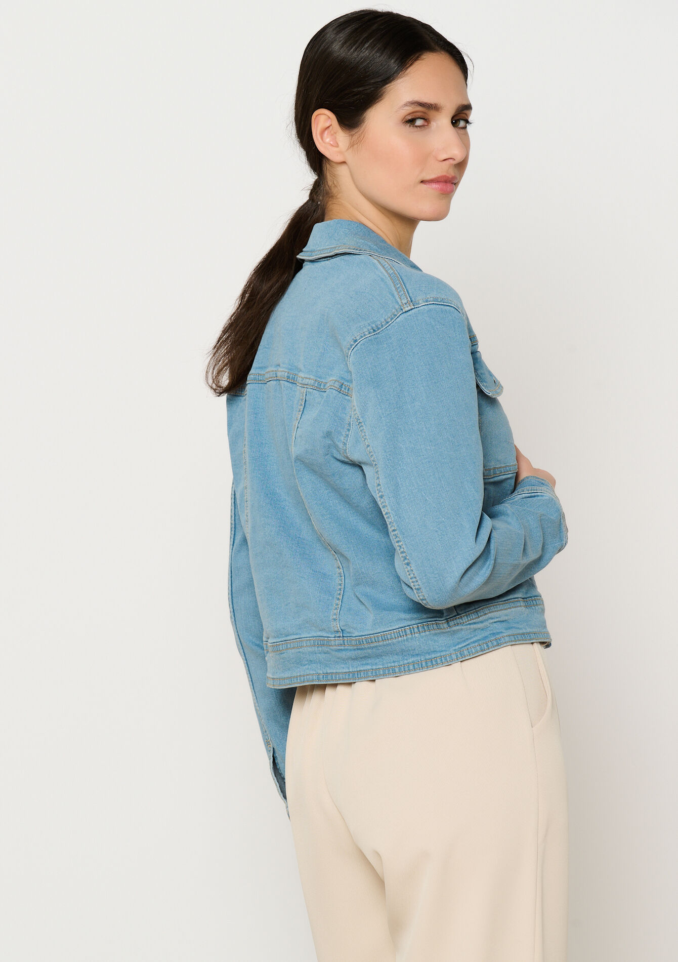 Denim jacket, Denim jacket - BLUE BLEACHED - 09100982_0502