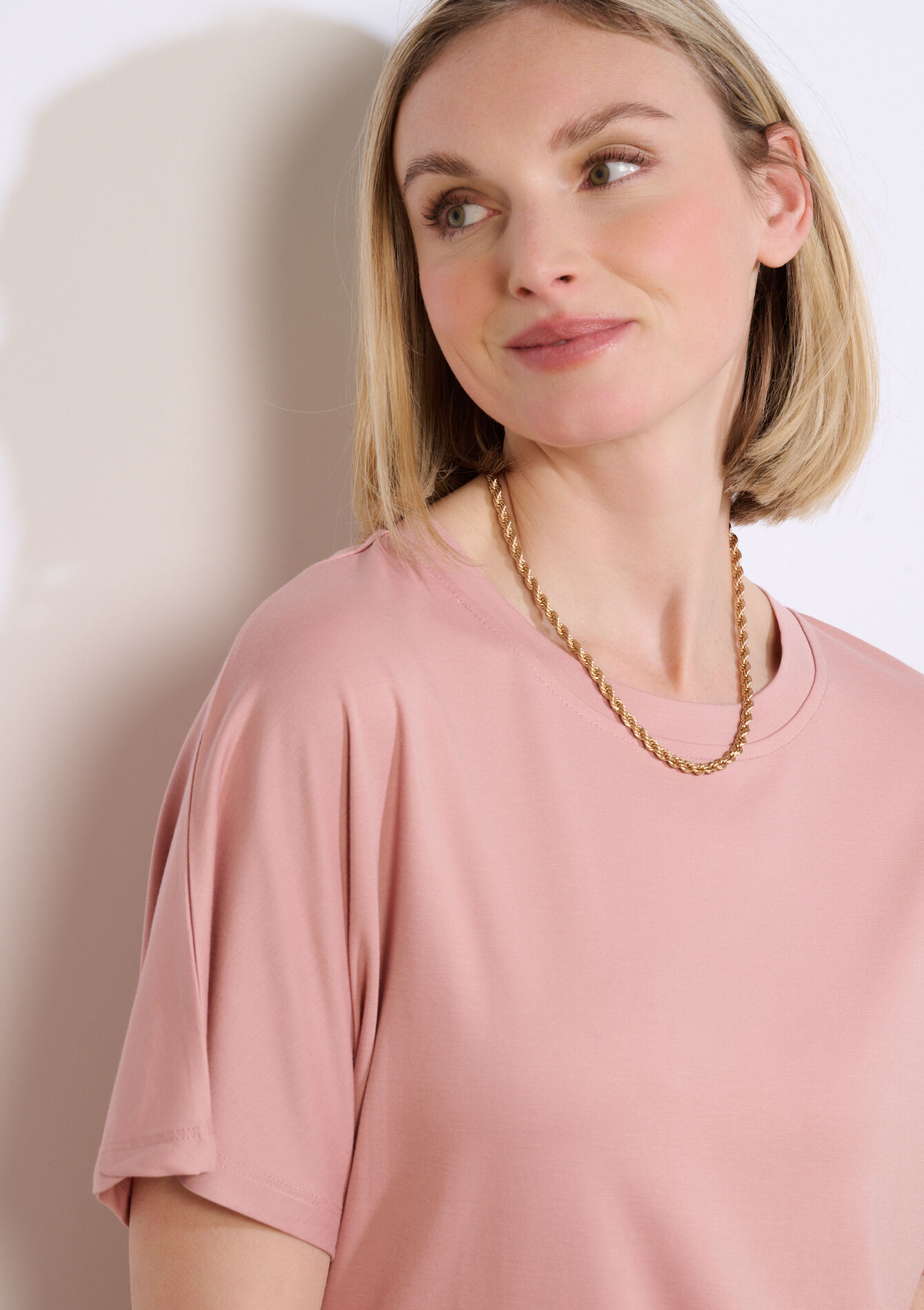 Losvallend T-shirt met korte mouw - NUDE LOTUS - 02301935_4118