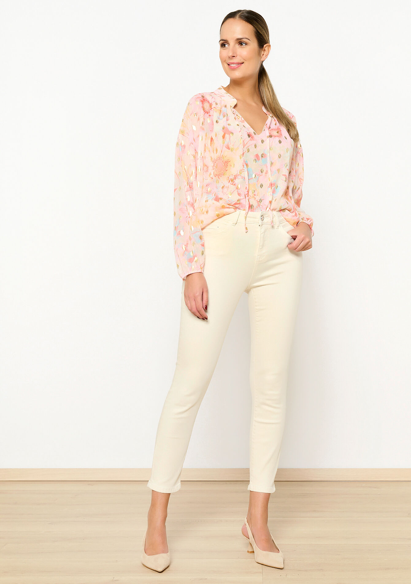 Slimfit broek, Slimfit broek - OFFWHITE - 06004461_1001