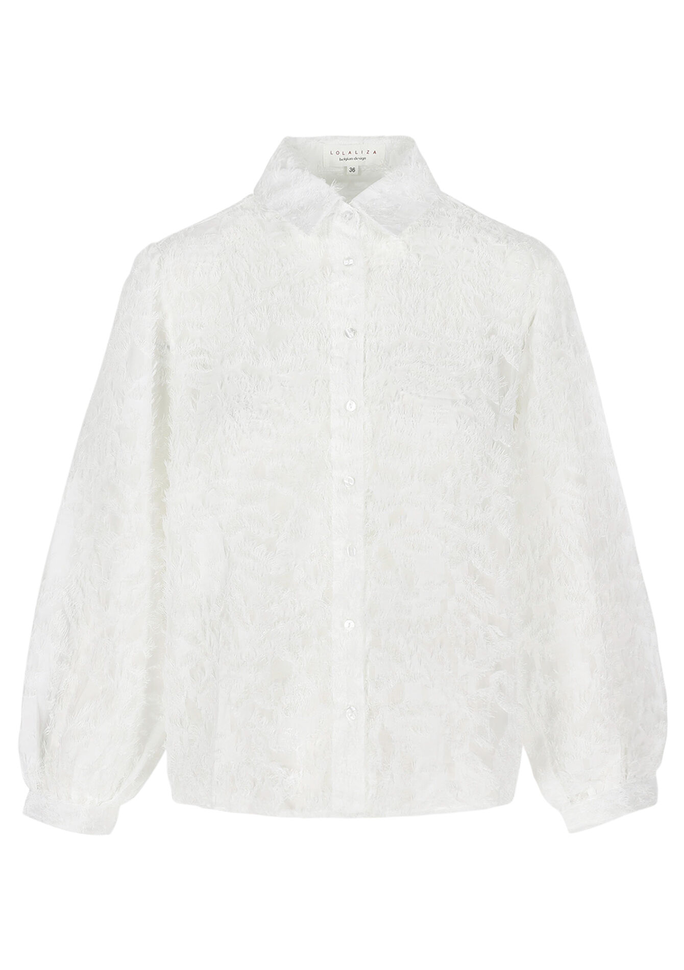 Textured airy shirt, Textured airy shirt - OPTICAL WHITE - 05702858_1019