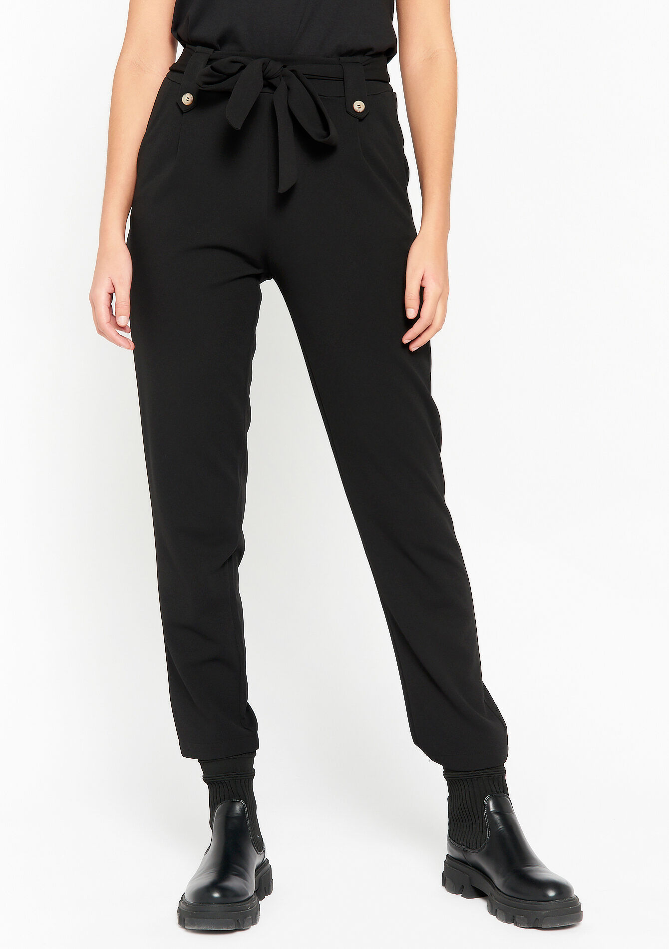 Pantalon paper bag, Pantalon paper bag - BLACK - 1067385