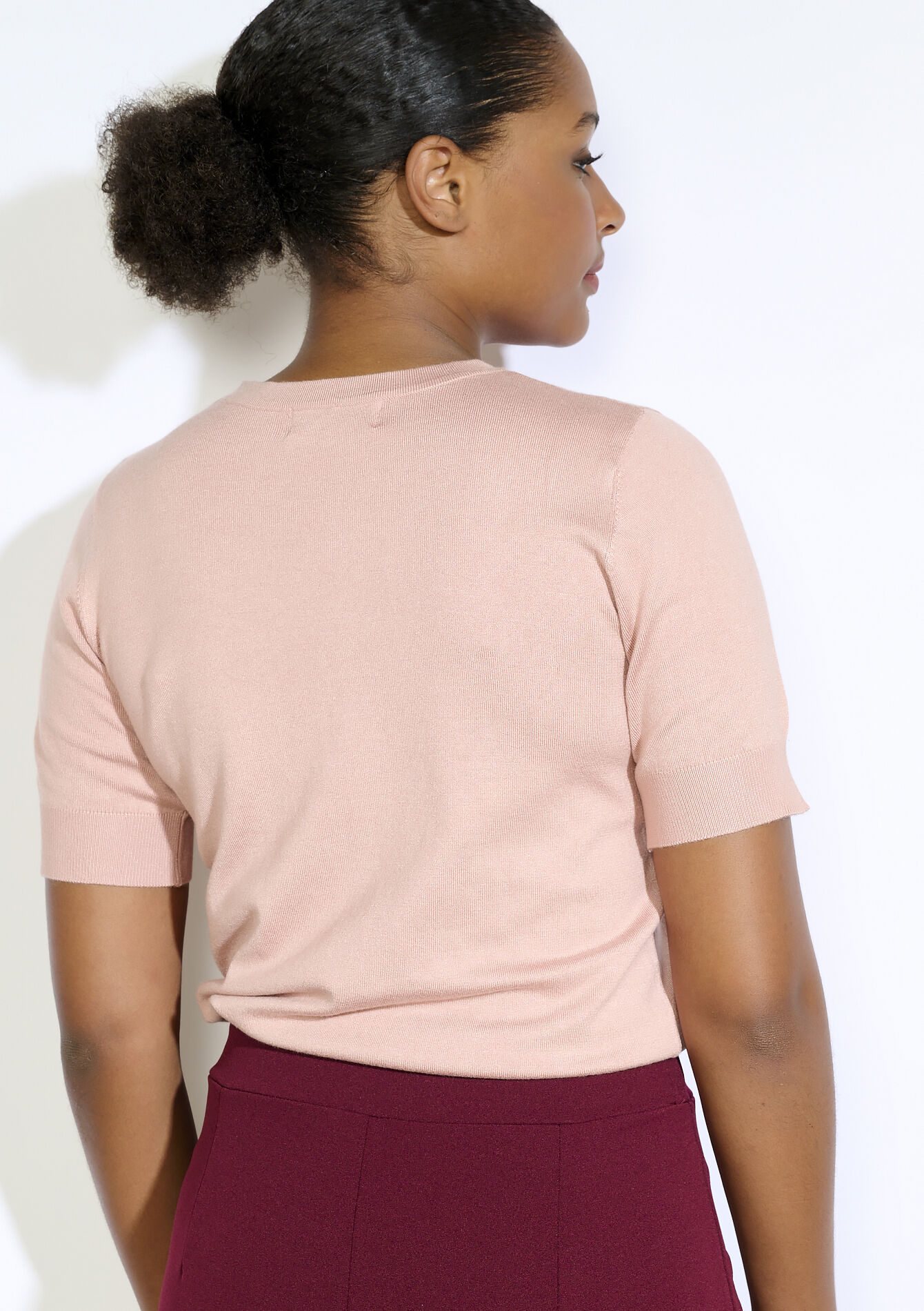 Geribbelde trui, Geribbelde trui - NUDE PINK - 04006902_1301