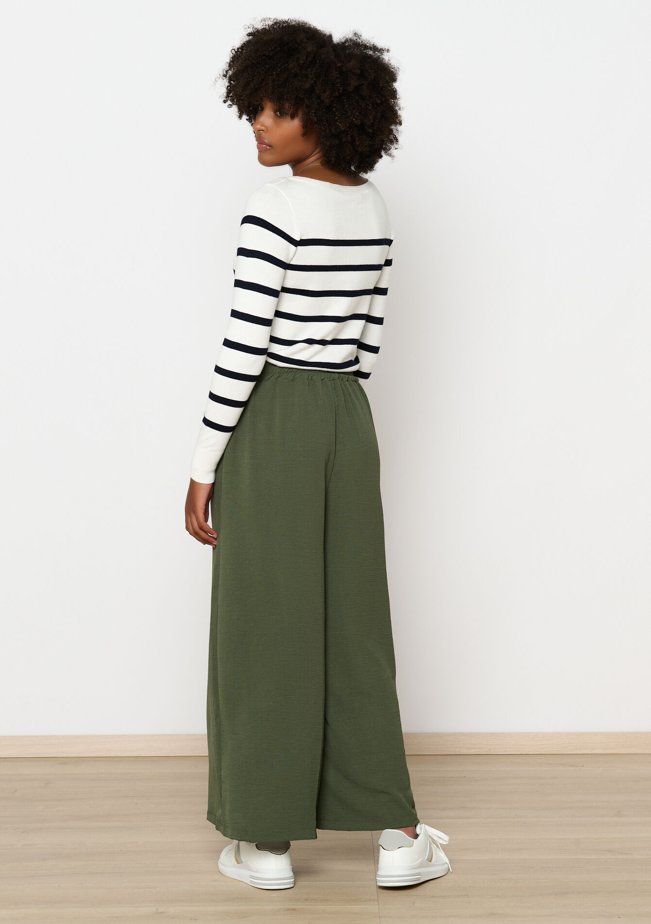 Culotte in kreukstof, Culotte in kreukstof - KHAKI FADED - 06600905_4326