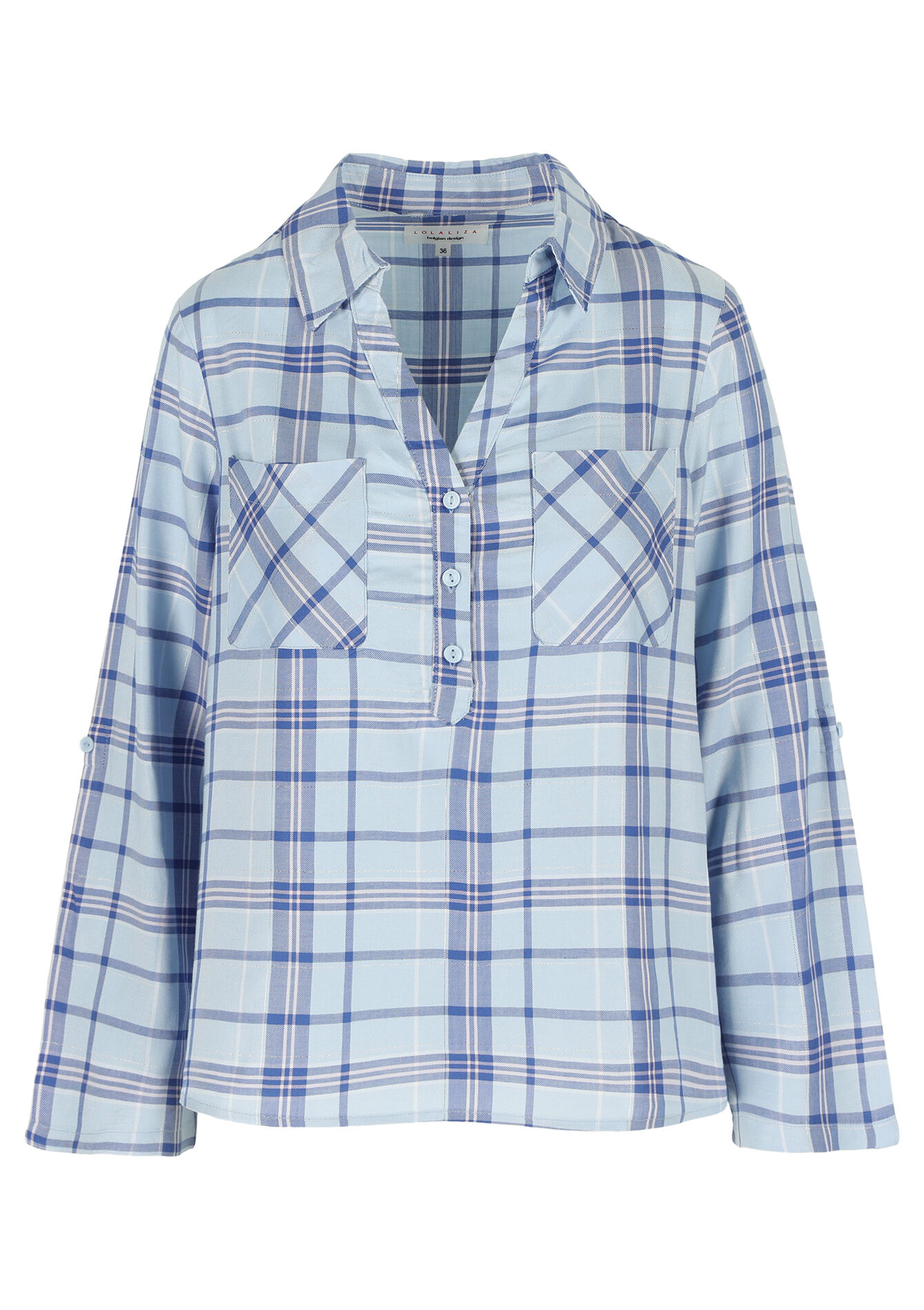 Geruit hemd - BLUE DENIM - 05702471_1638