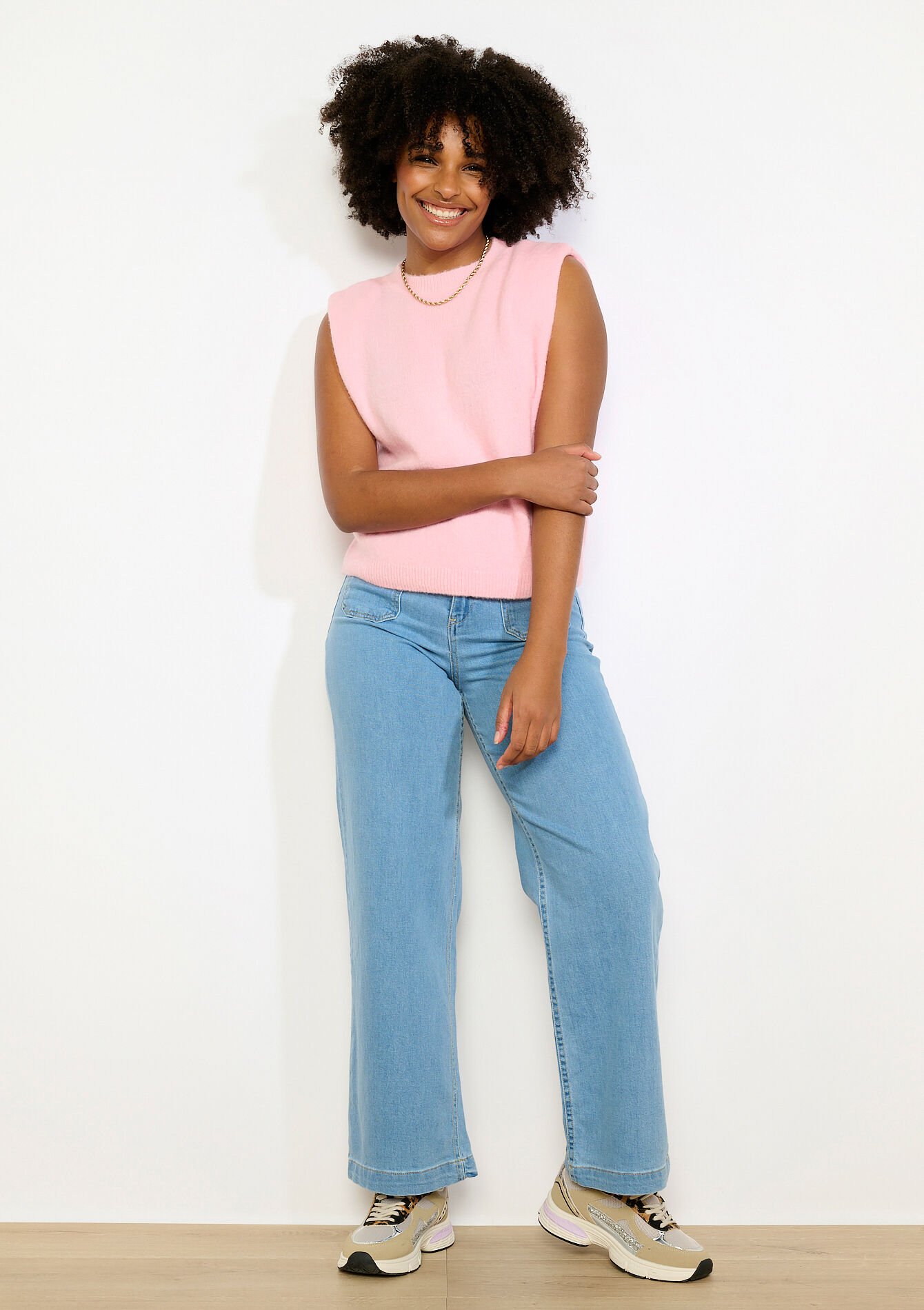 Pull sans manches en maille - PINK BUBBLEGUM - 04007258_1477