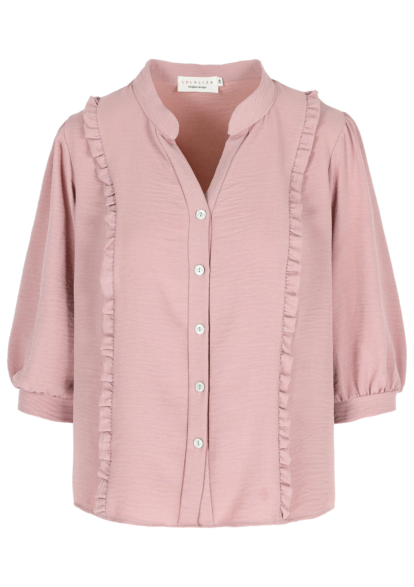 Blouse met ruches, Blouse met ruches - NUDE PINK - 05702493_1301