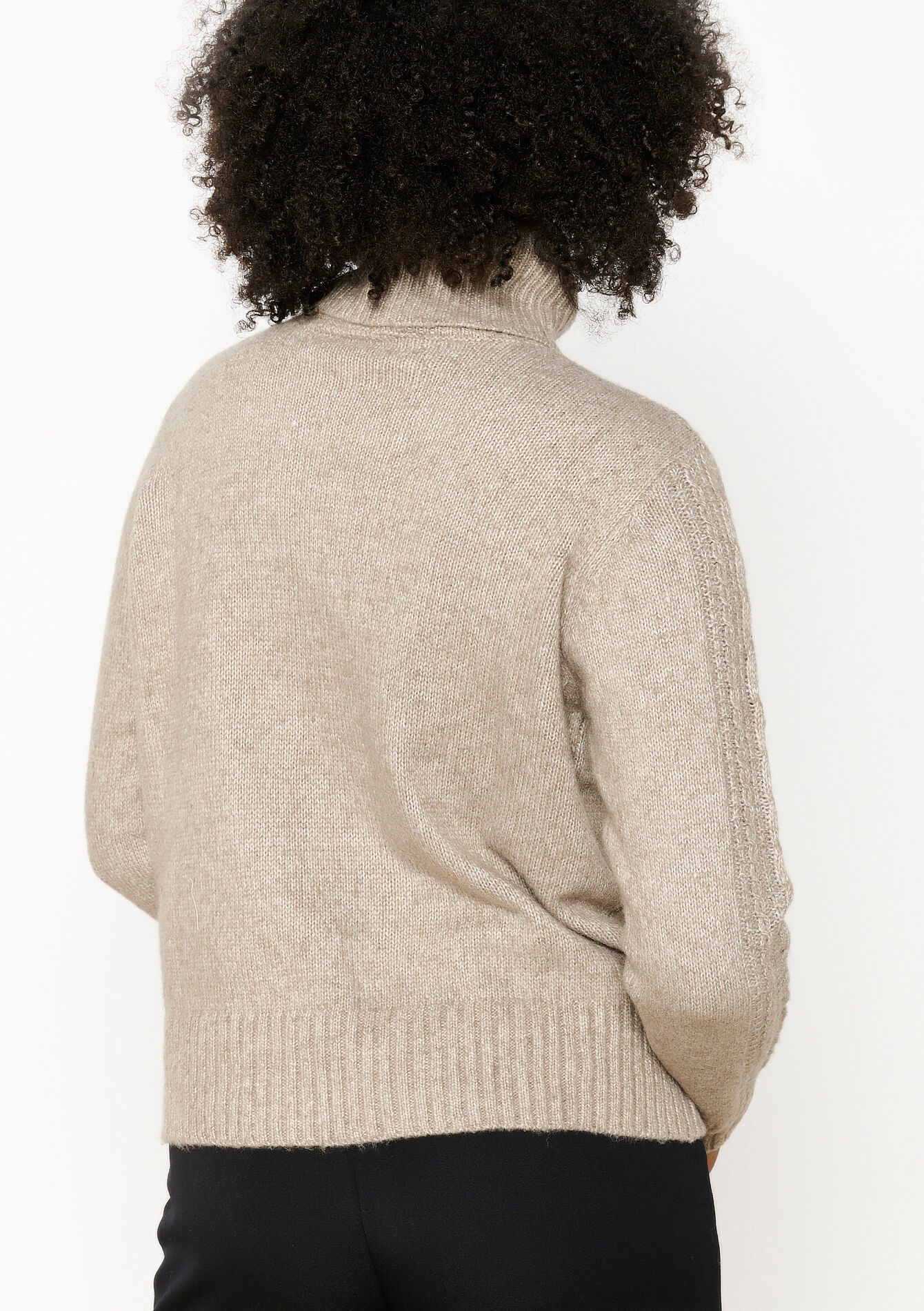 Kabelgebreide coltrui, Kabelgebreide coltrui - TAUPE - 04101158_1021