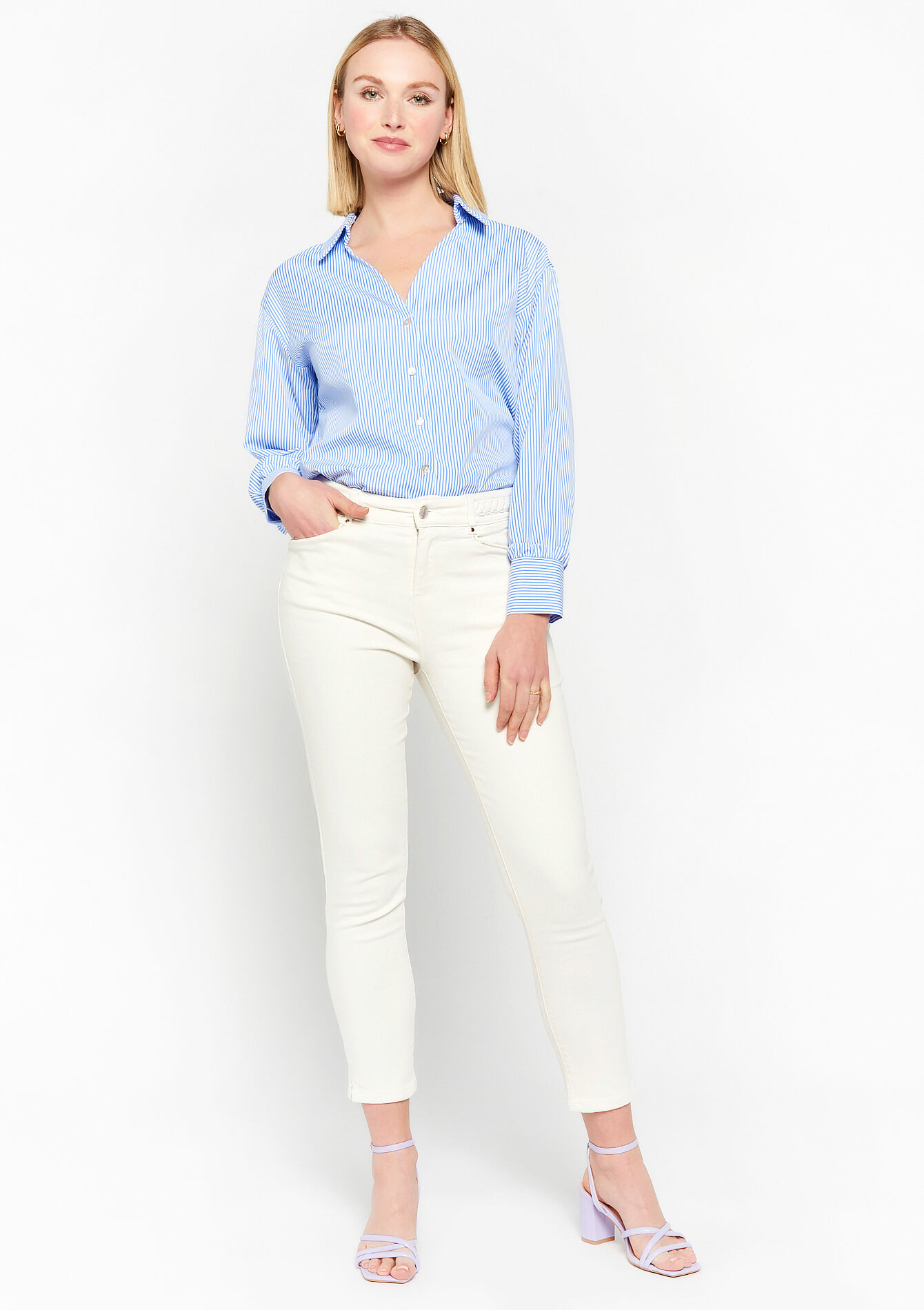 Skinny trousers, Skinny trousers - VANILLA WHITE - 06004306_1013