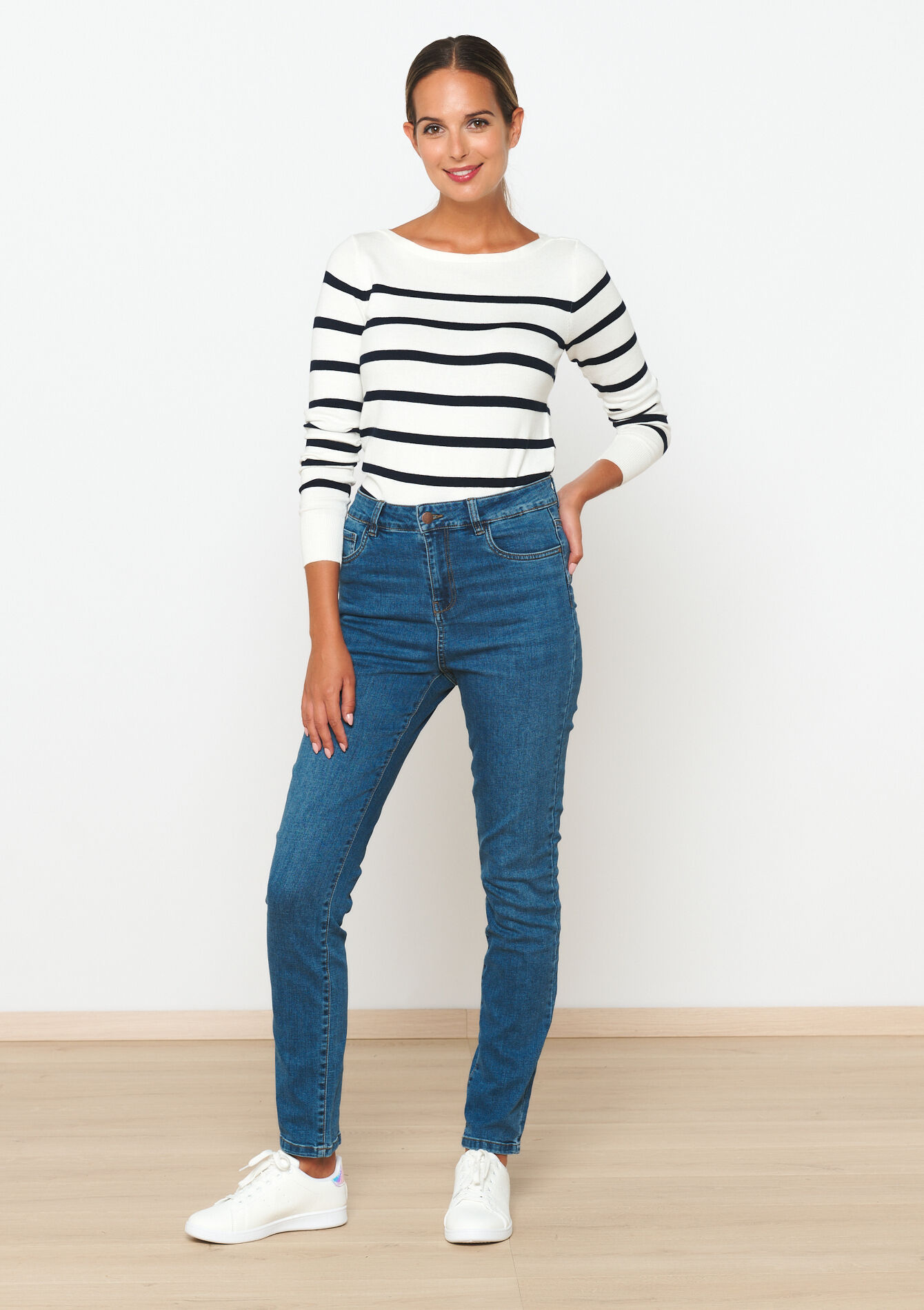 Jean coupe slim, Jean coupe slim - MEDIUM BLUE - 22000530_0500