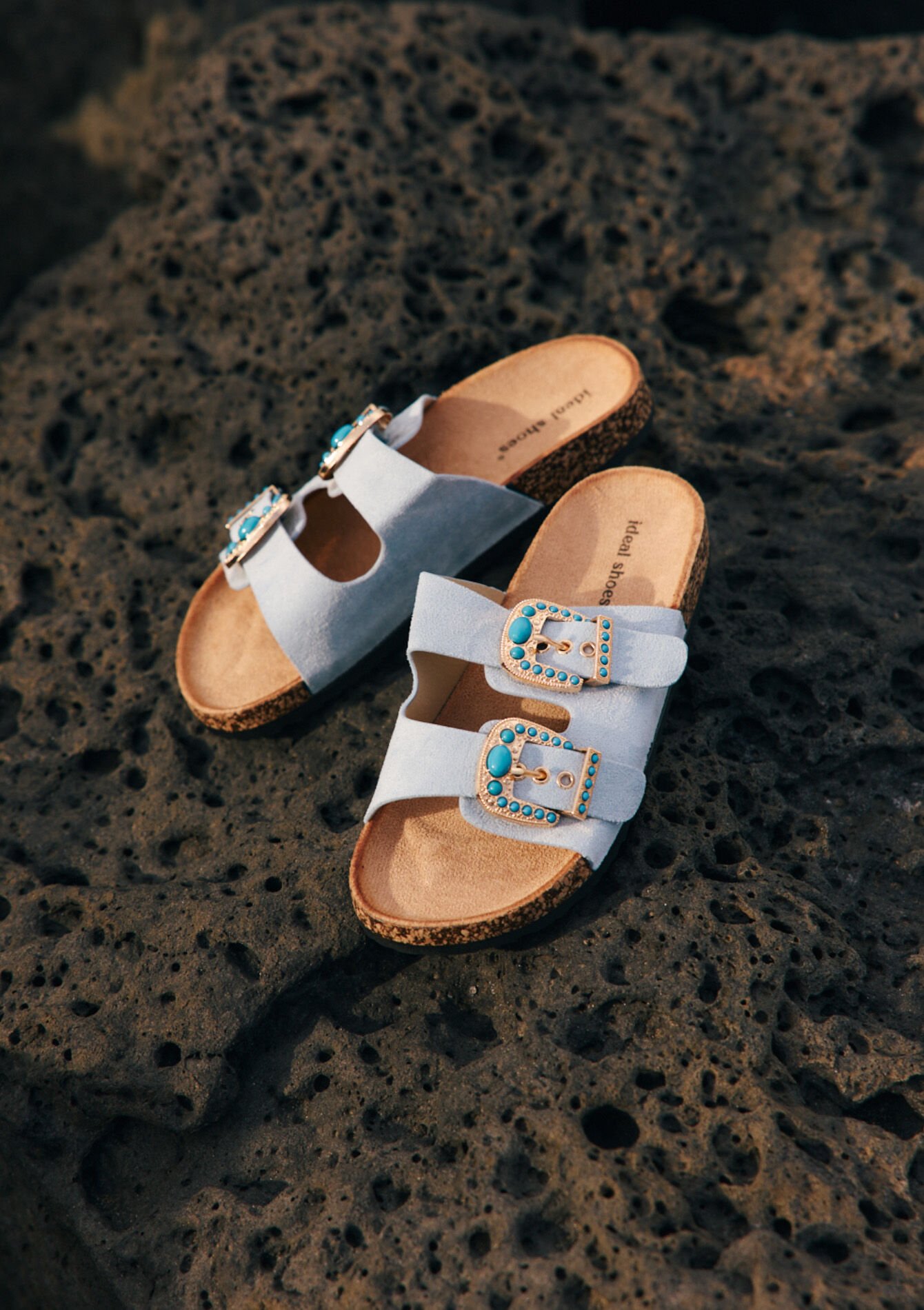 Studded buckle sandals, , hi-res