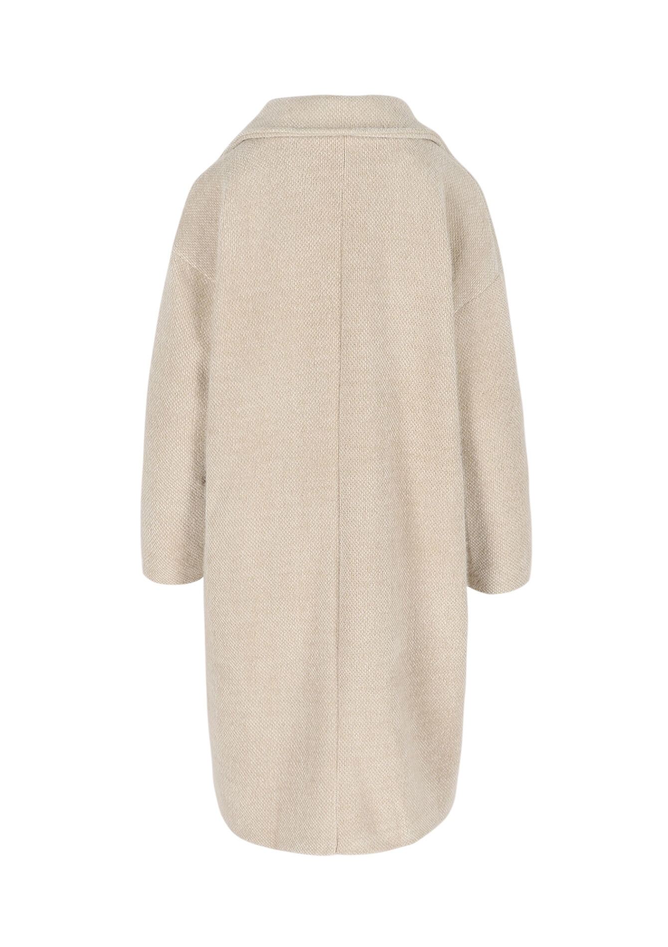 Zachte mantel met revers - LT BEIGE - 23000809_2527