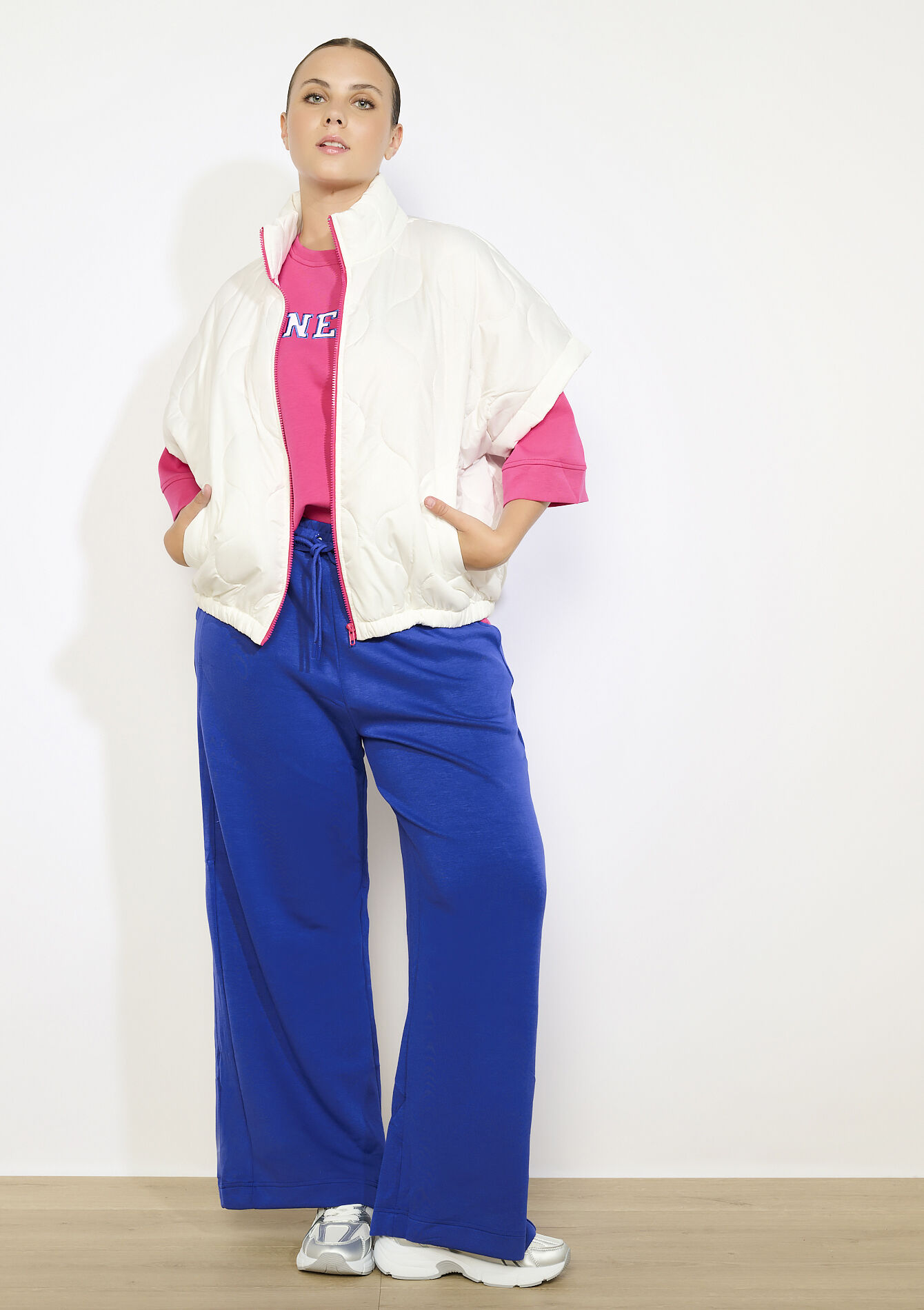 Mouwloze gewatteerde jas, Mouwloze gewatteerde jas - VANILLA WHITE - 09001491_1013