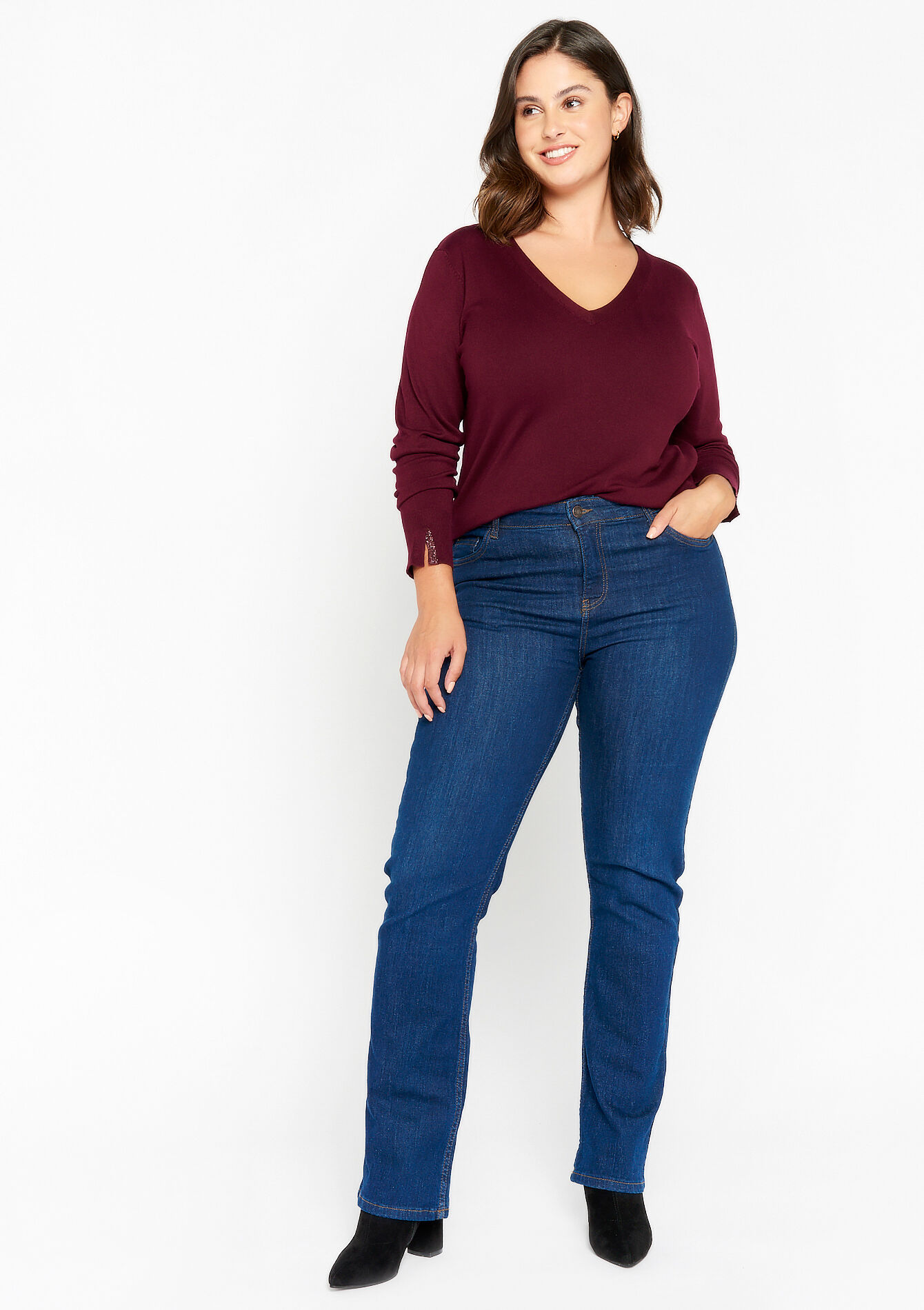 Rechte jeans - DARK BLUE - 22000373_0501