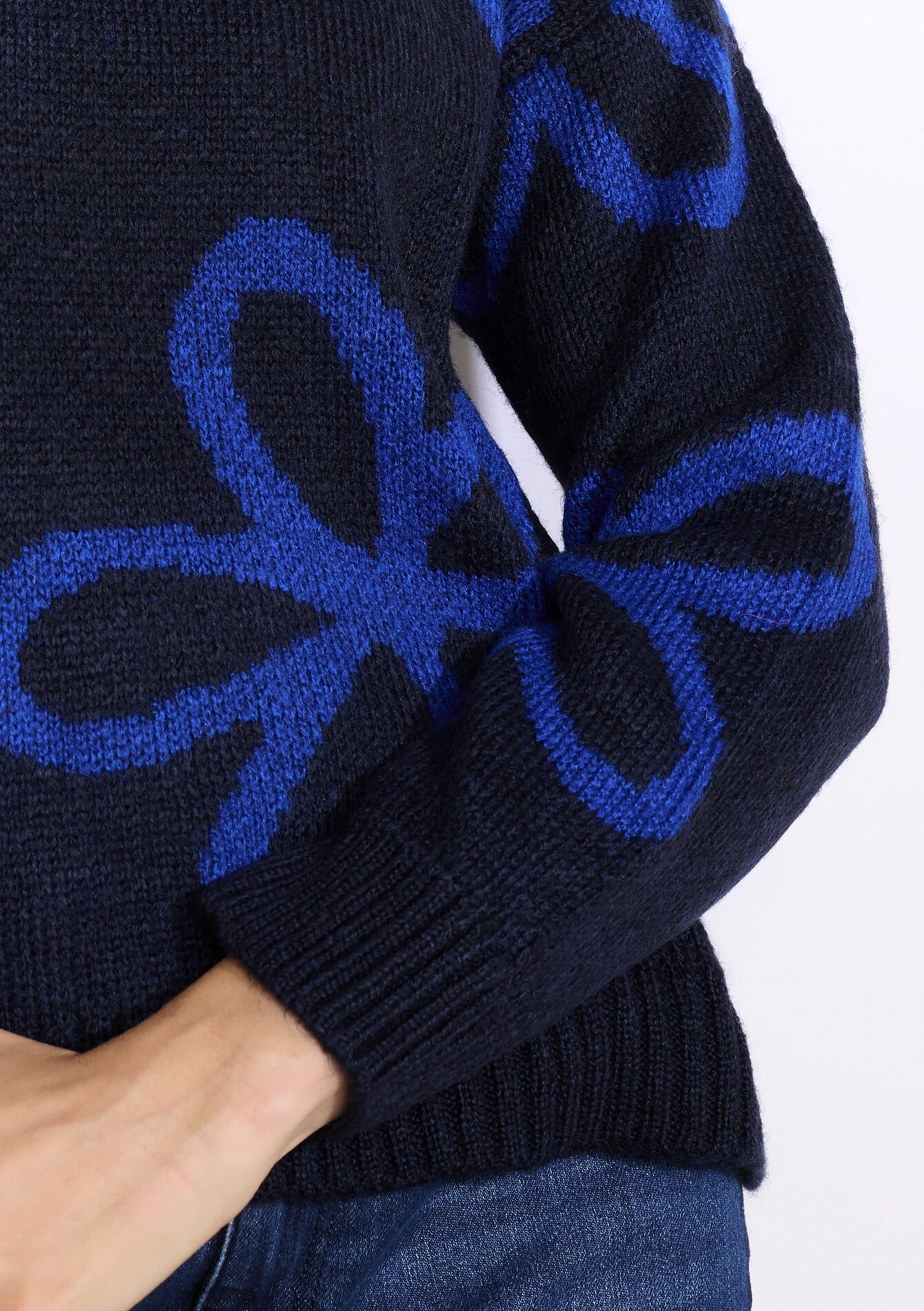 Pull fleurs oversize - NAVY BASIC - 04007101