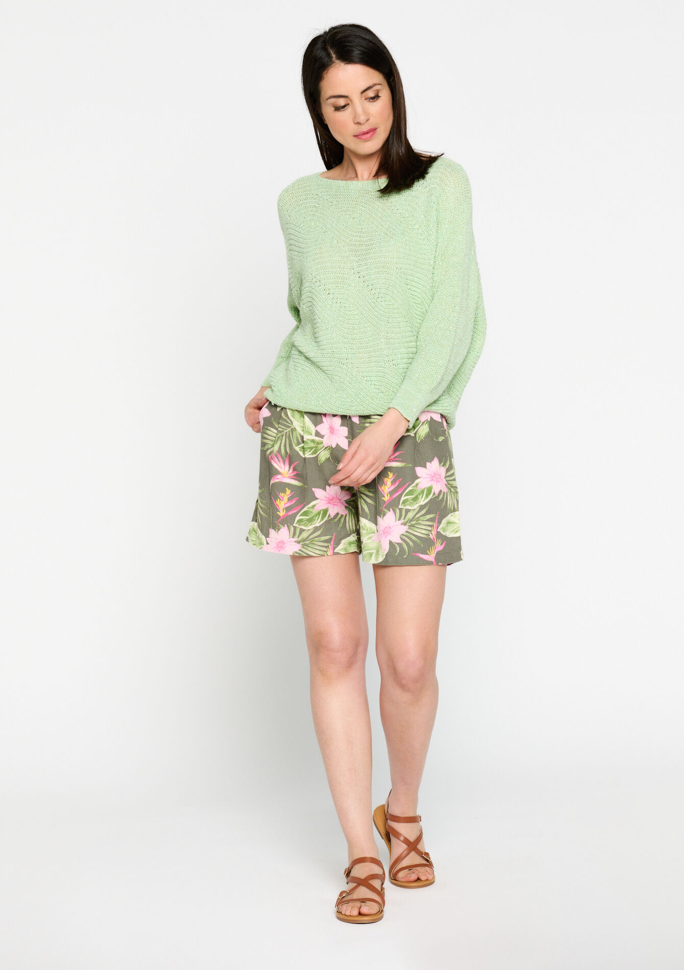 Pullover with lurex, Pullover with lurex - MINT GREEN - 04006151_1723