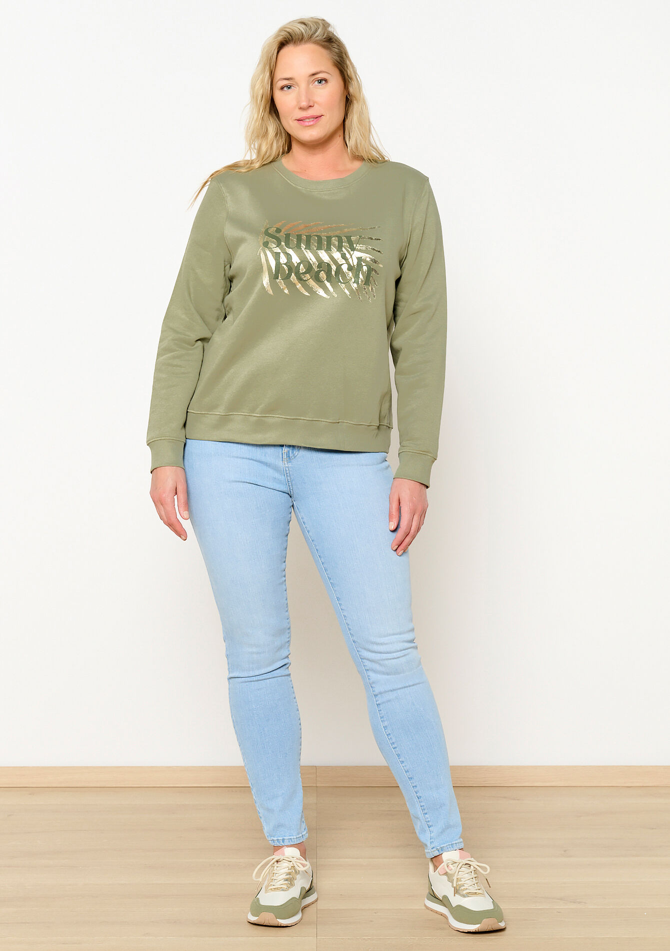 Sweatshirt with artwork, Sweatshirt with artwork - KHAKI FADED - 03001699_4326