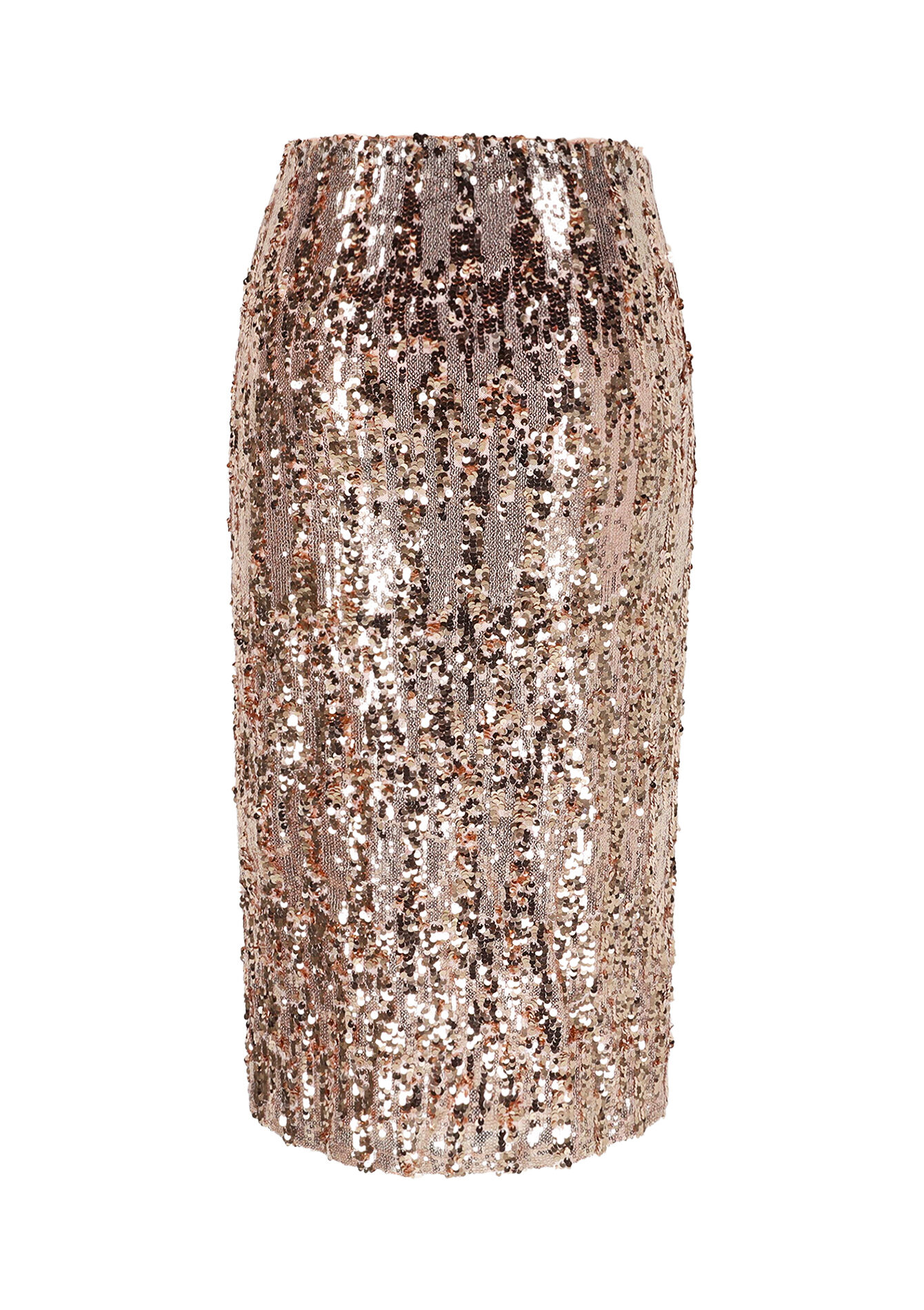 Midi rok met pailletten, Midi rok met pailletten - NUDE PINK - 07101365_1301