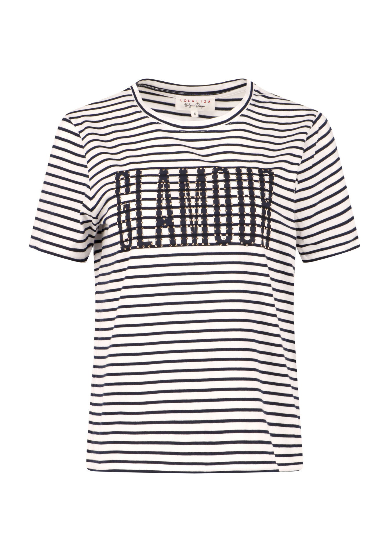 Gestreept T-shirt met opschrift - OFFWHITE - 02301351_1001