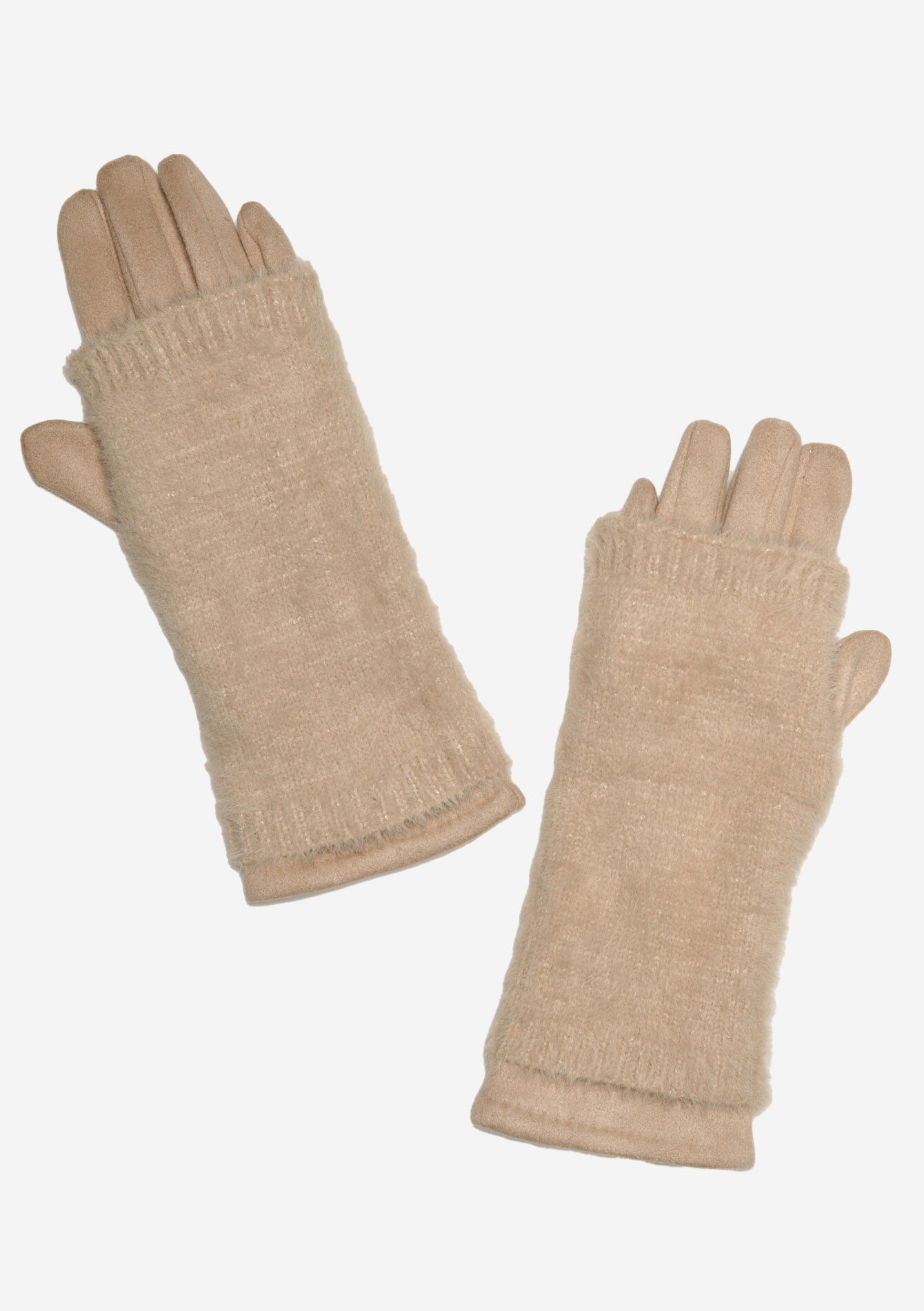 Gants 2-en-1 tricot et suédine, Gants 2-en-1 tricot et suédine, , hi-res