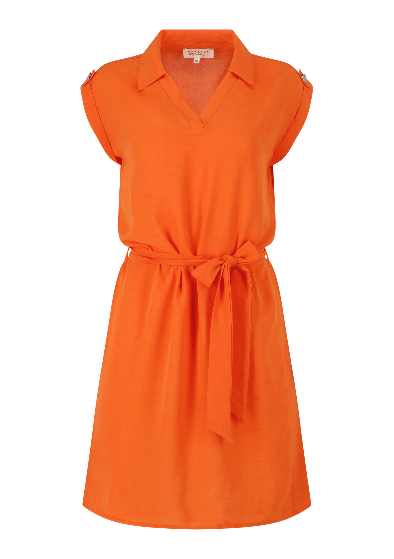 Rechte jurk - ORANGE BRIGHT - 08103284_1255