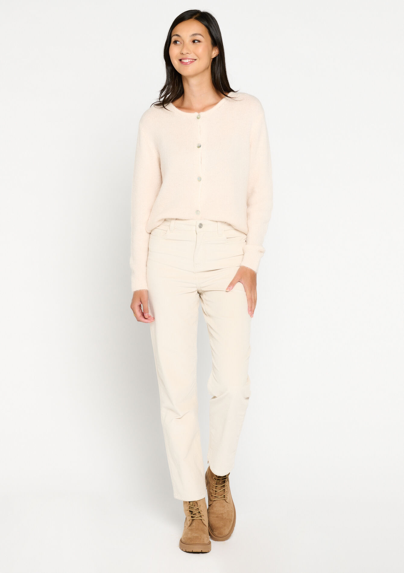 Rechte broek in babycorduroy, Rechte broek in babycorduroy, , back